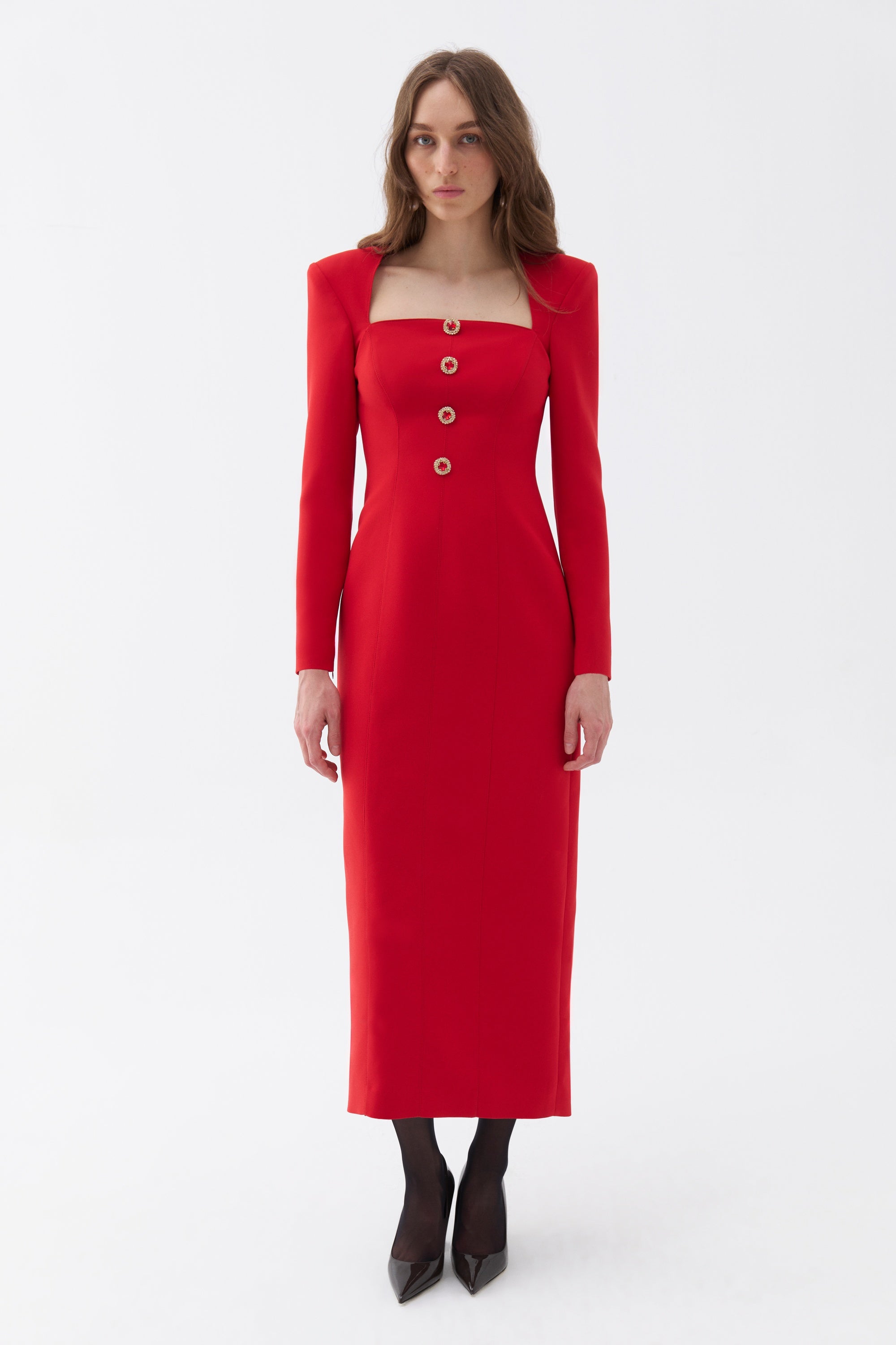 Square Neck Midi Dress (Final Sale)