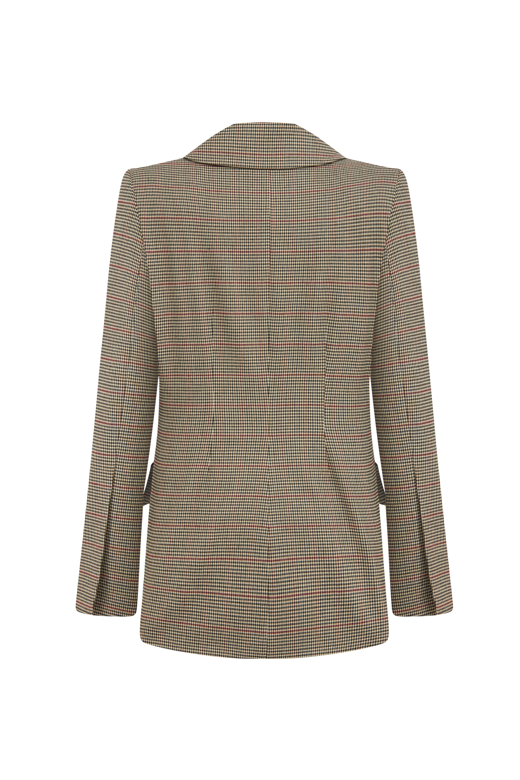Plaid Padded Shoulder Jacket (Final Sale)