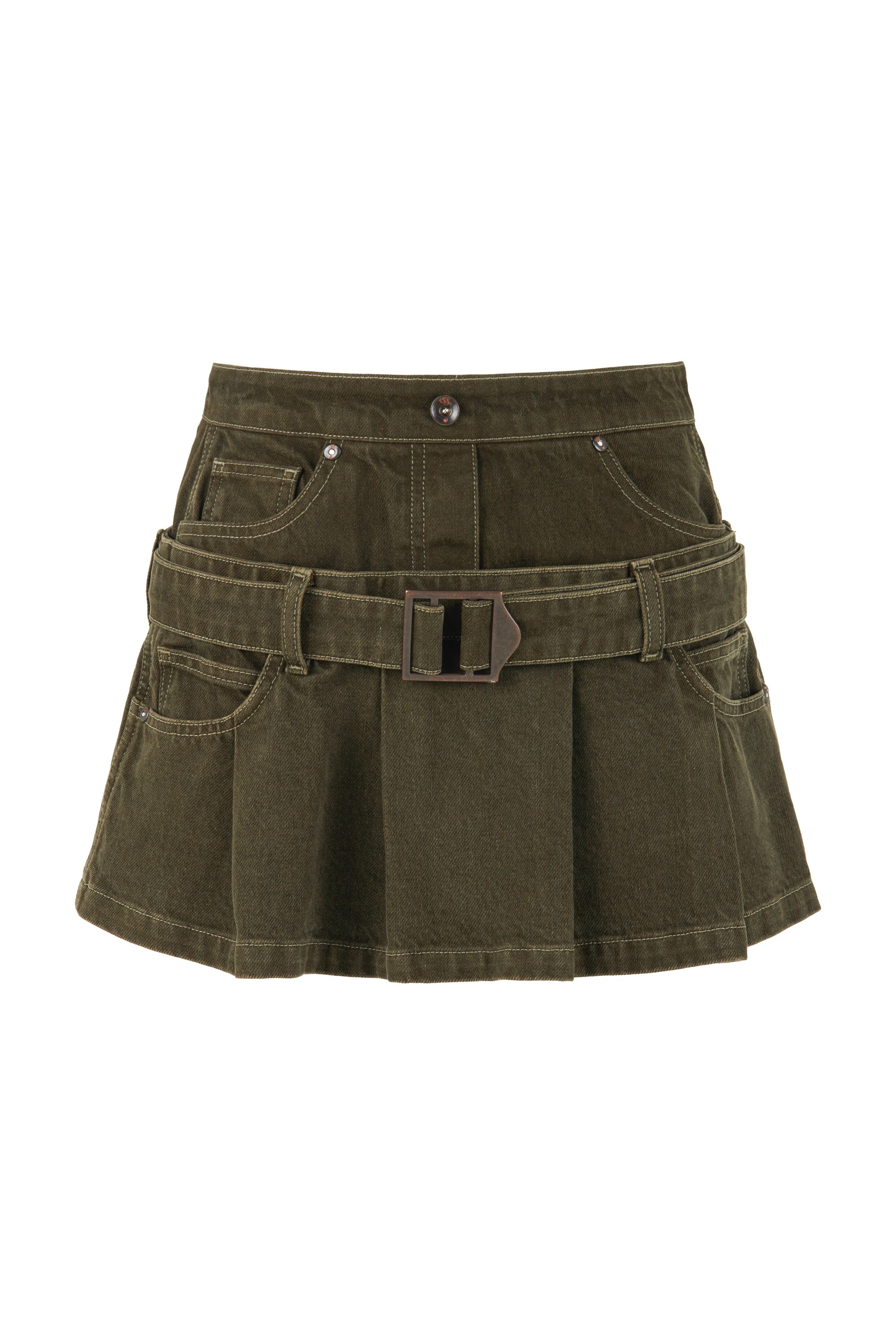 Mini Jean Skirt with Belt Detail (Final Sale)