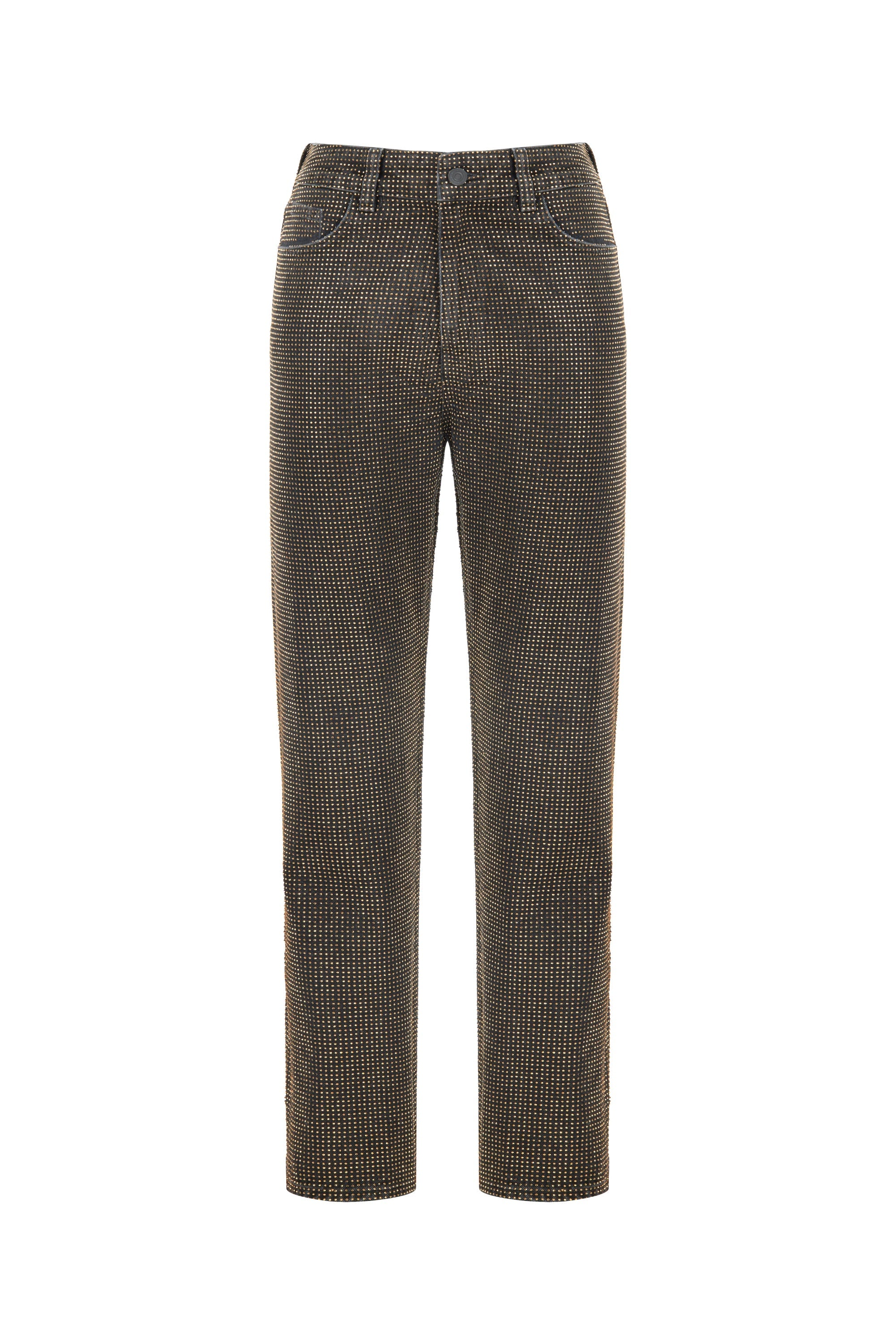 Stone Embroidered Mom Fit Jeans (Final Sale)