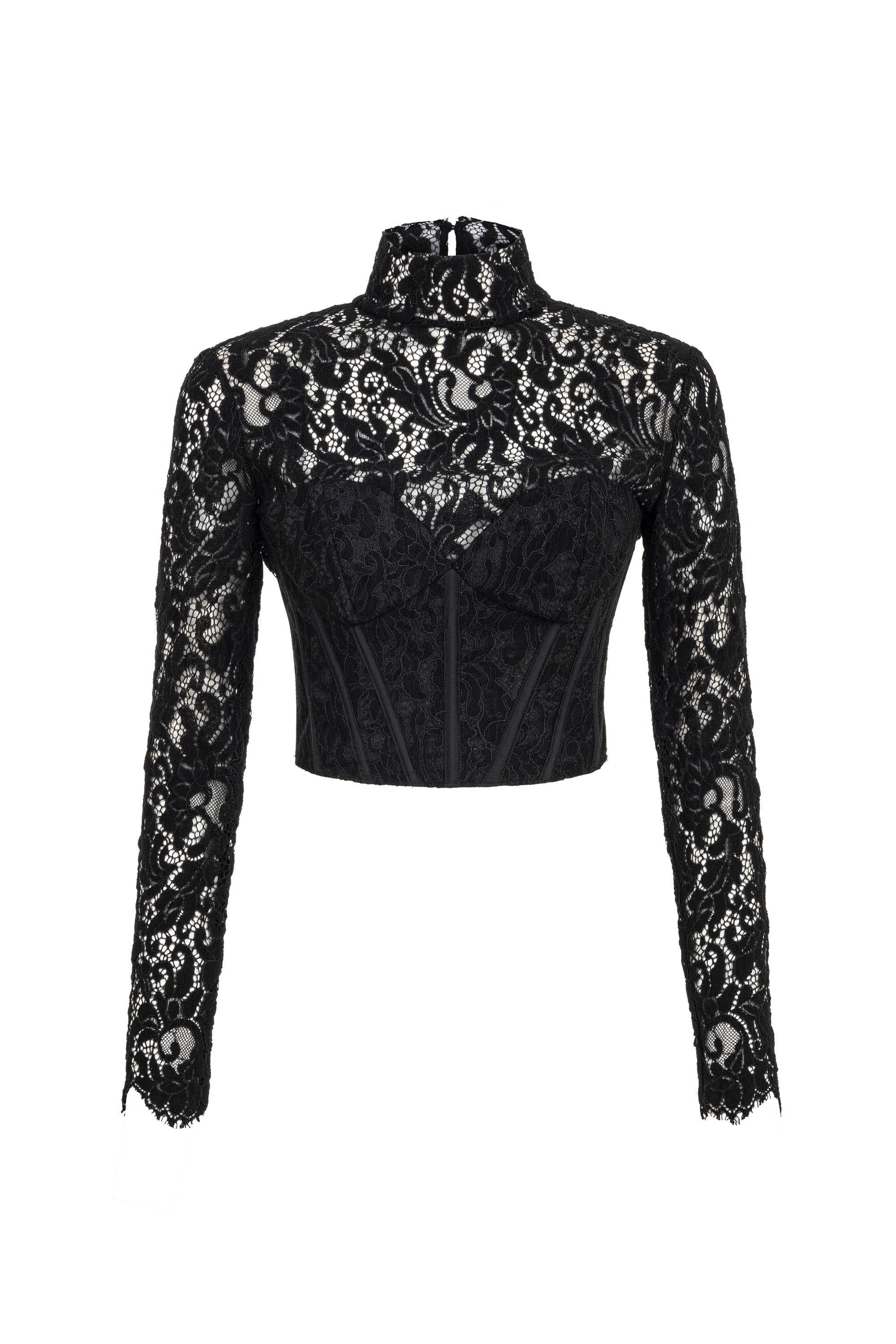 Corset-Look Lace Blouse (Final Sale)