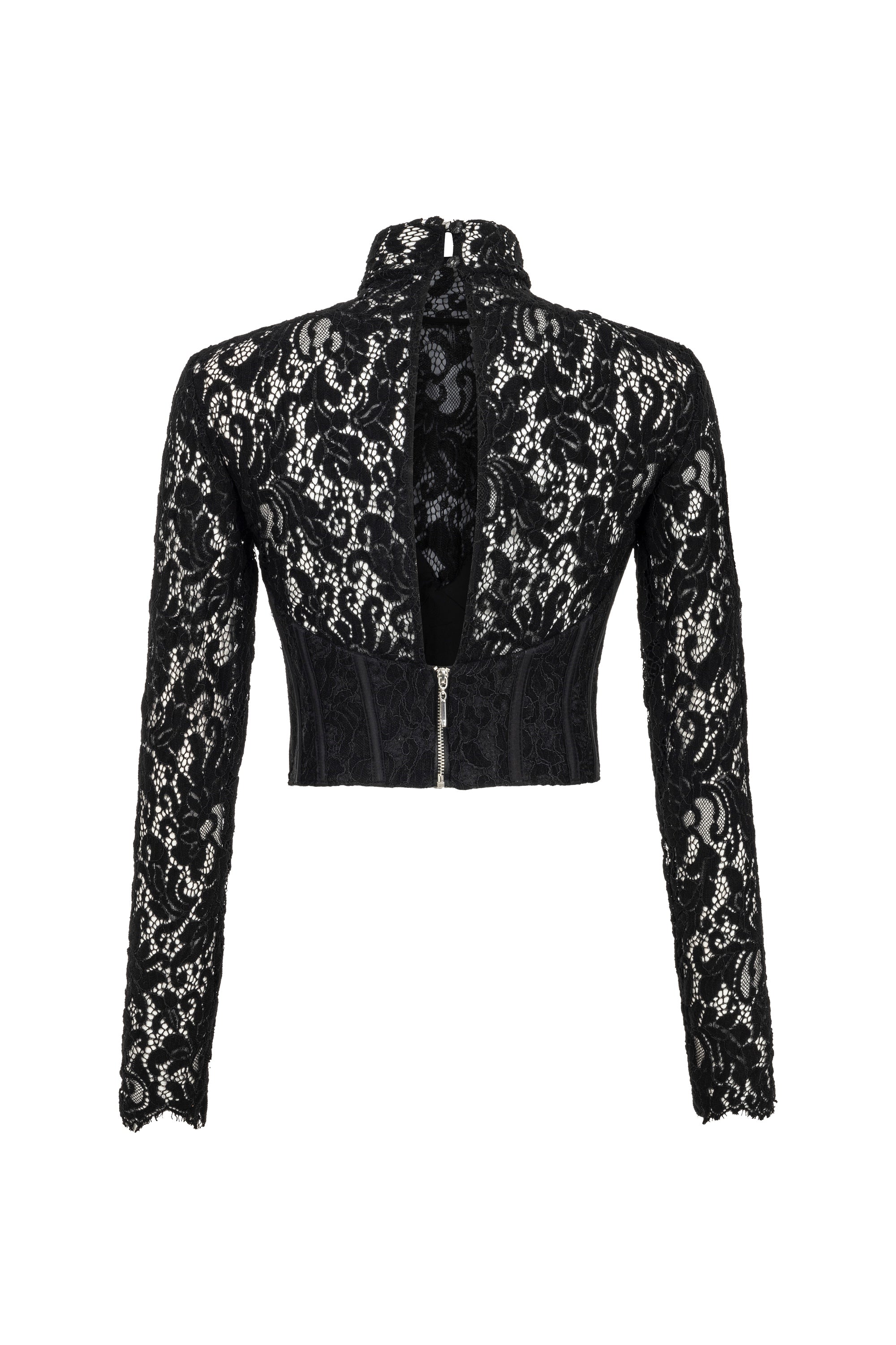 Corset-Look Lace Blouse (Final Sale)