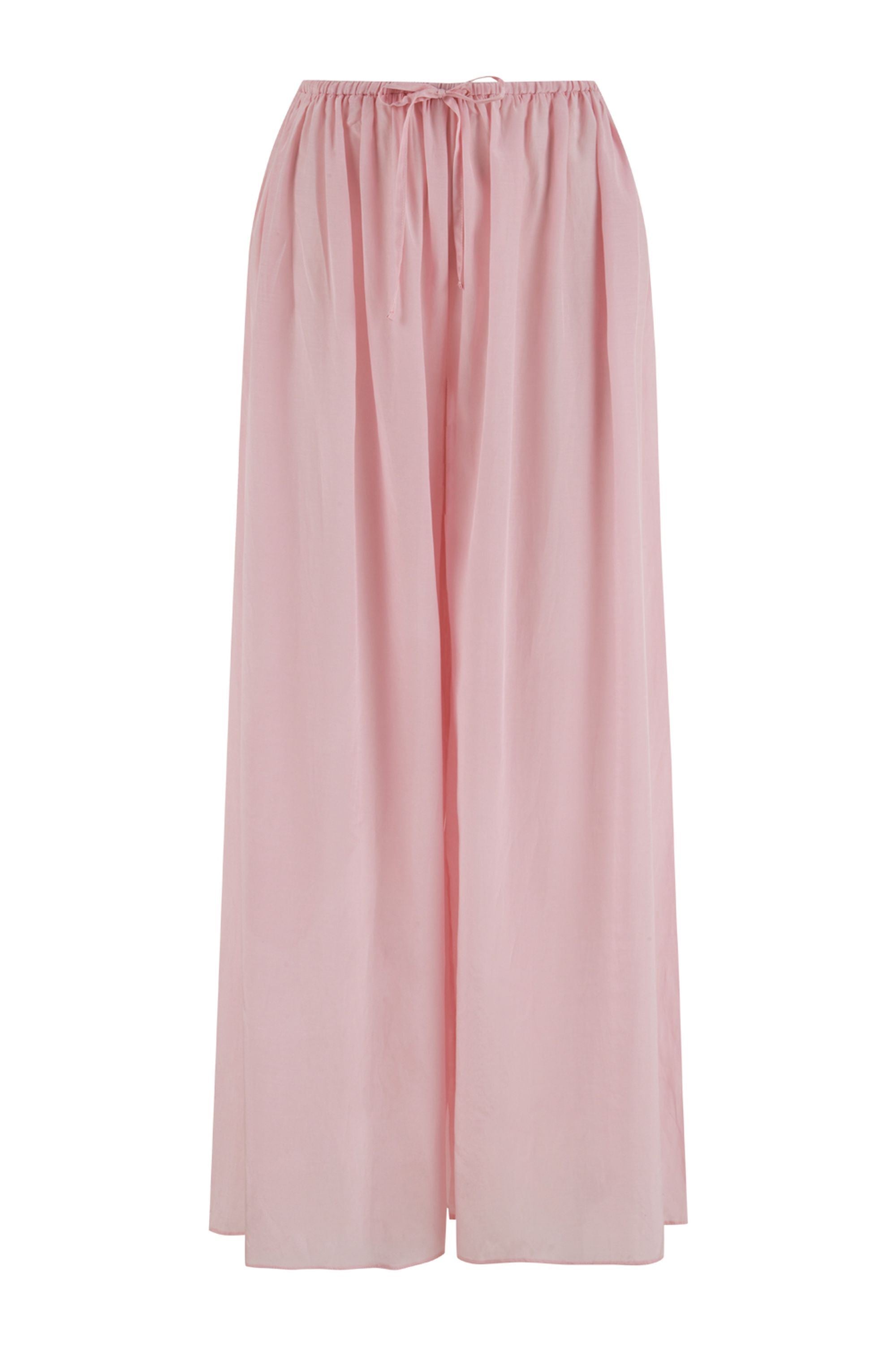 Pink Flowy Wide Leg Pants