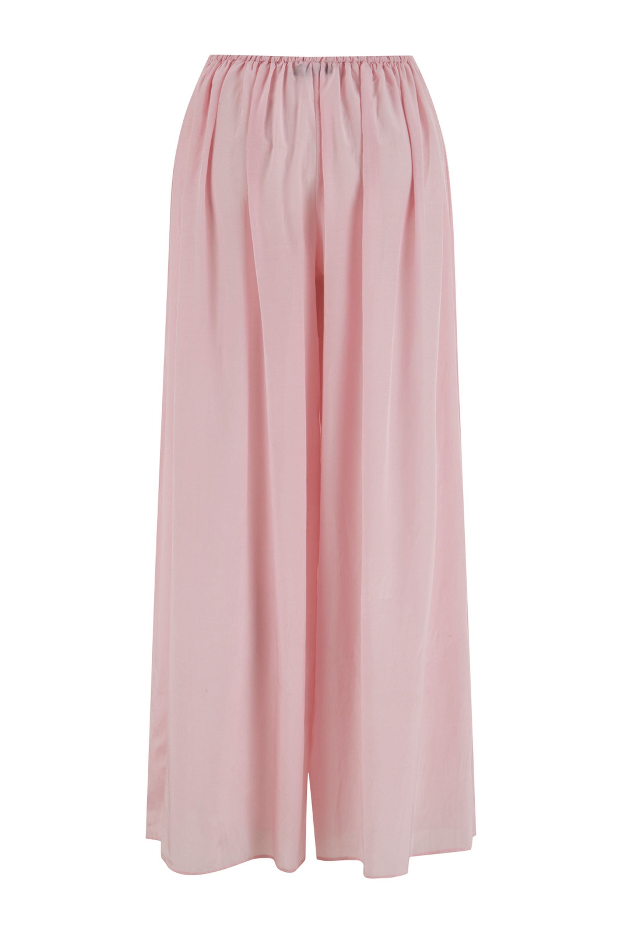 Pink Flowy Wide Leg Pants