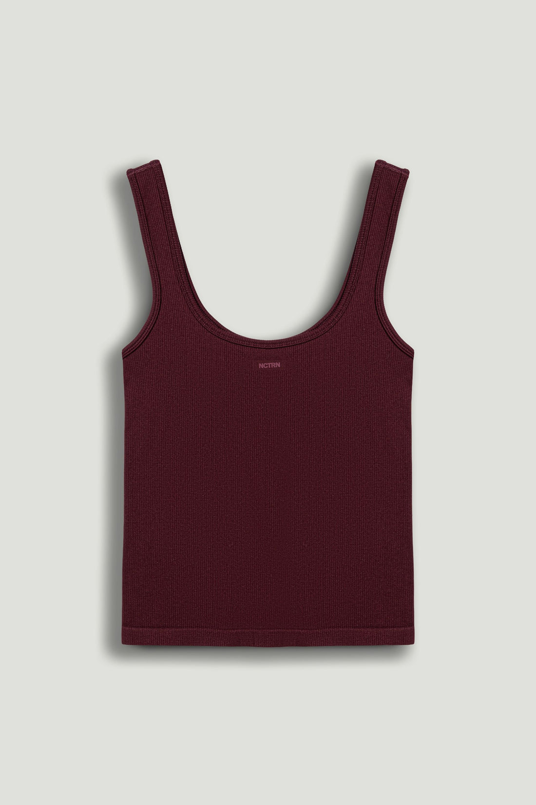 Burgundy Printed Sleeveless Crop Top