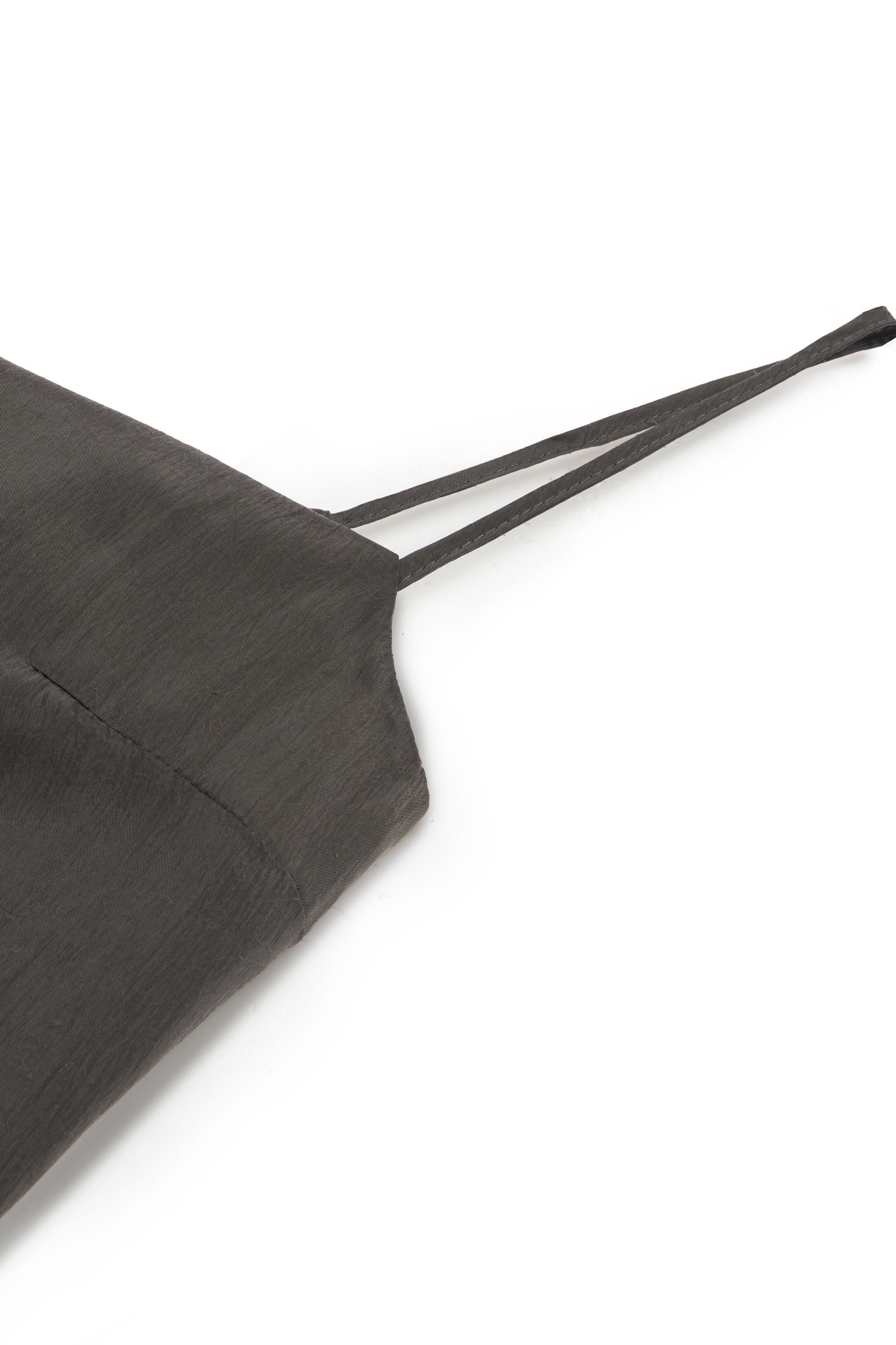 Anthracite Slit Strap Draped Blouse