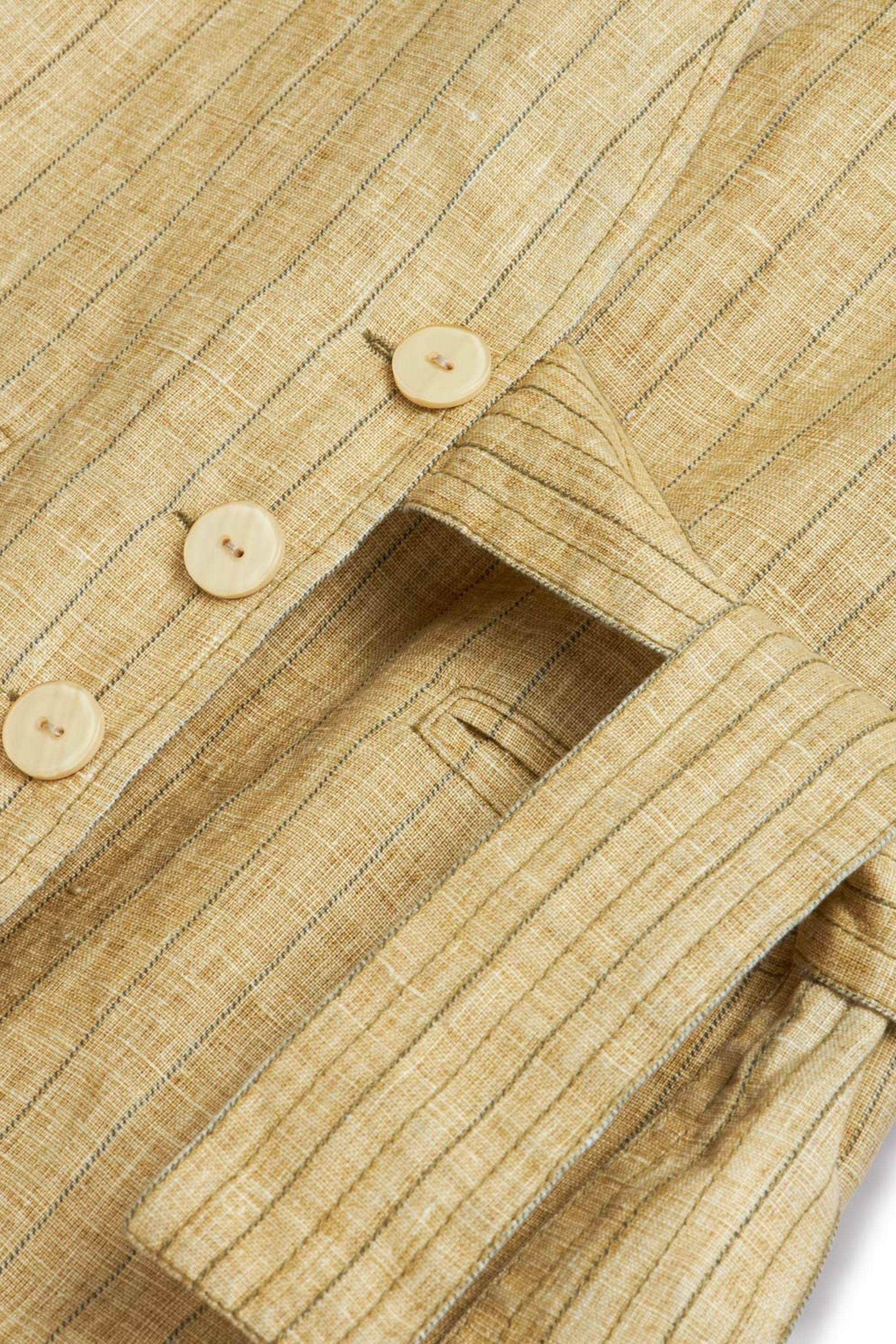 Linen Tie Belt Detail Vest