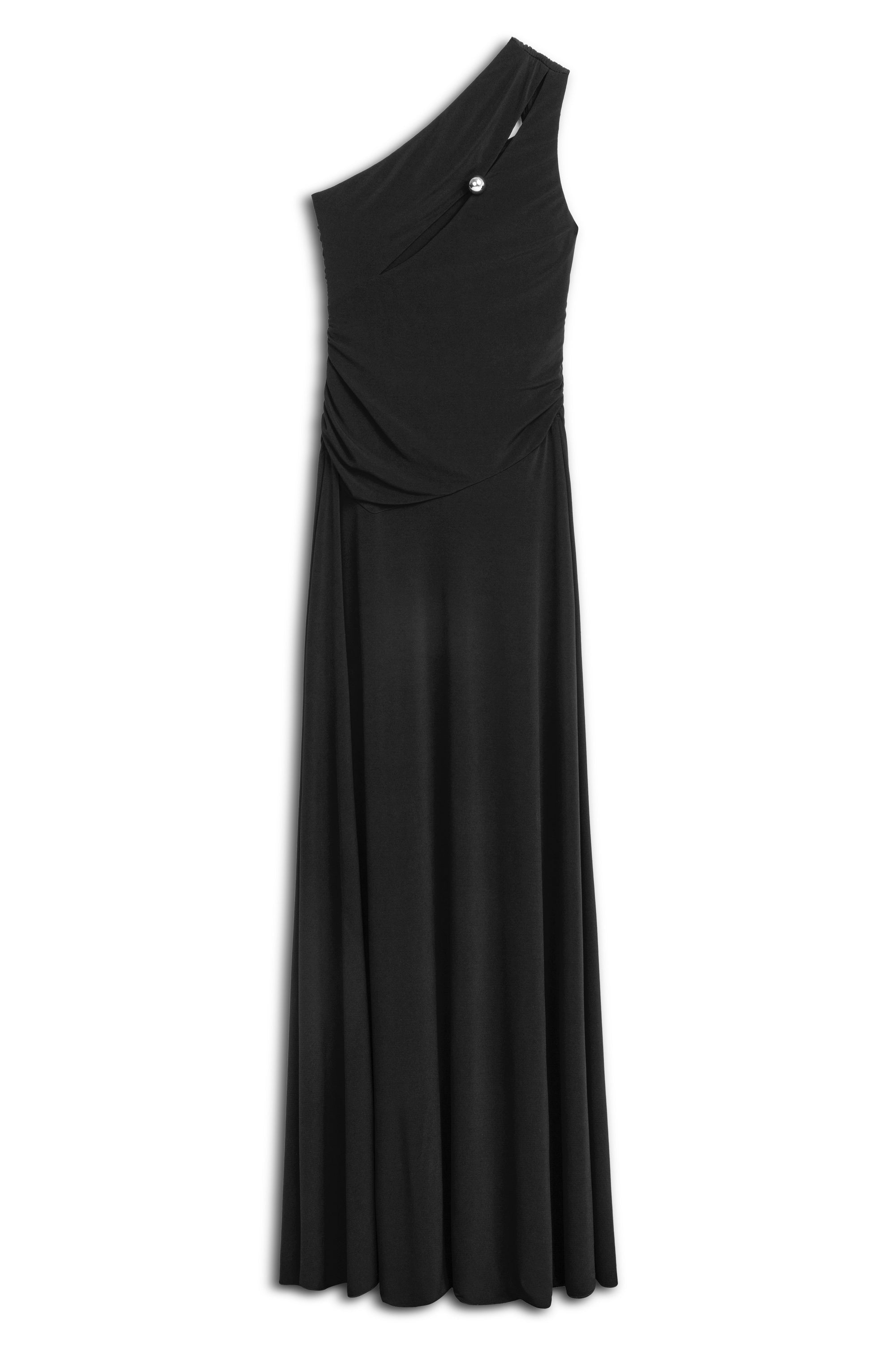 Black One Shoulder Maxi Dress