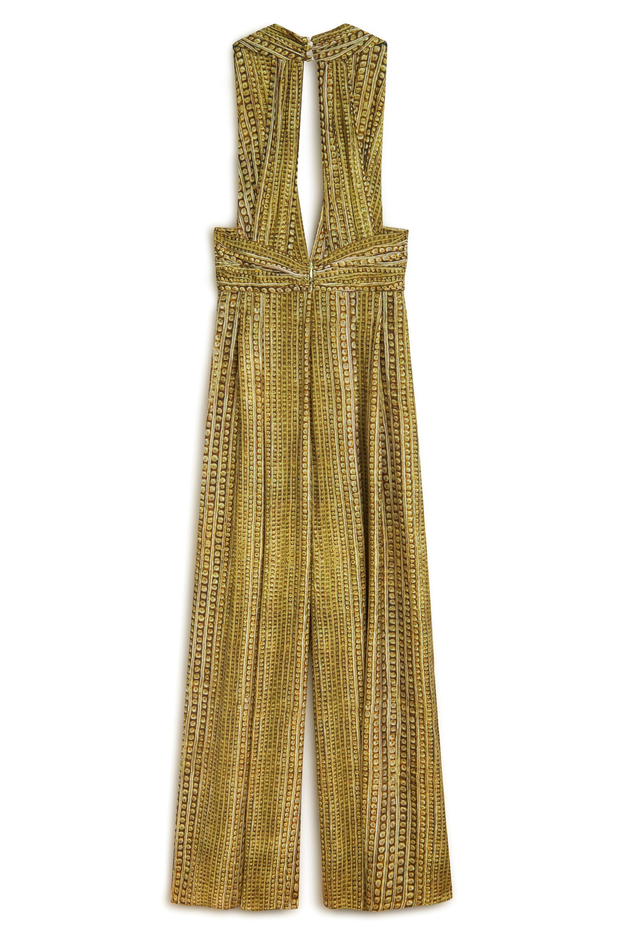 Gold and Stone Accessory Detailed Jumpsuit