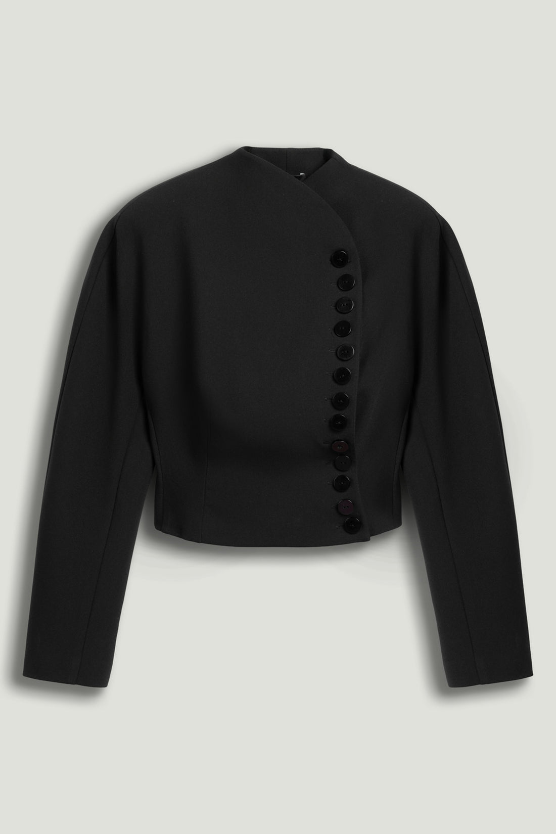 Asymmetric Buttoned Tailored Jacket