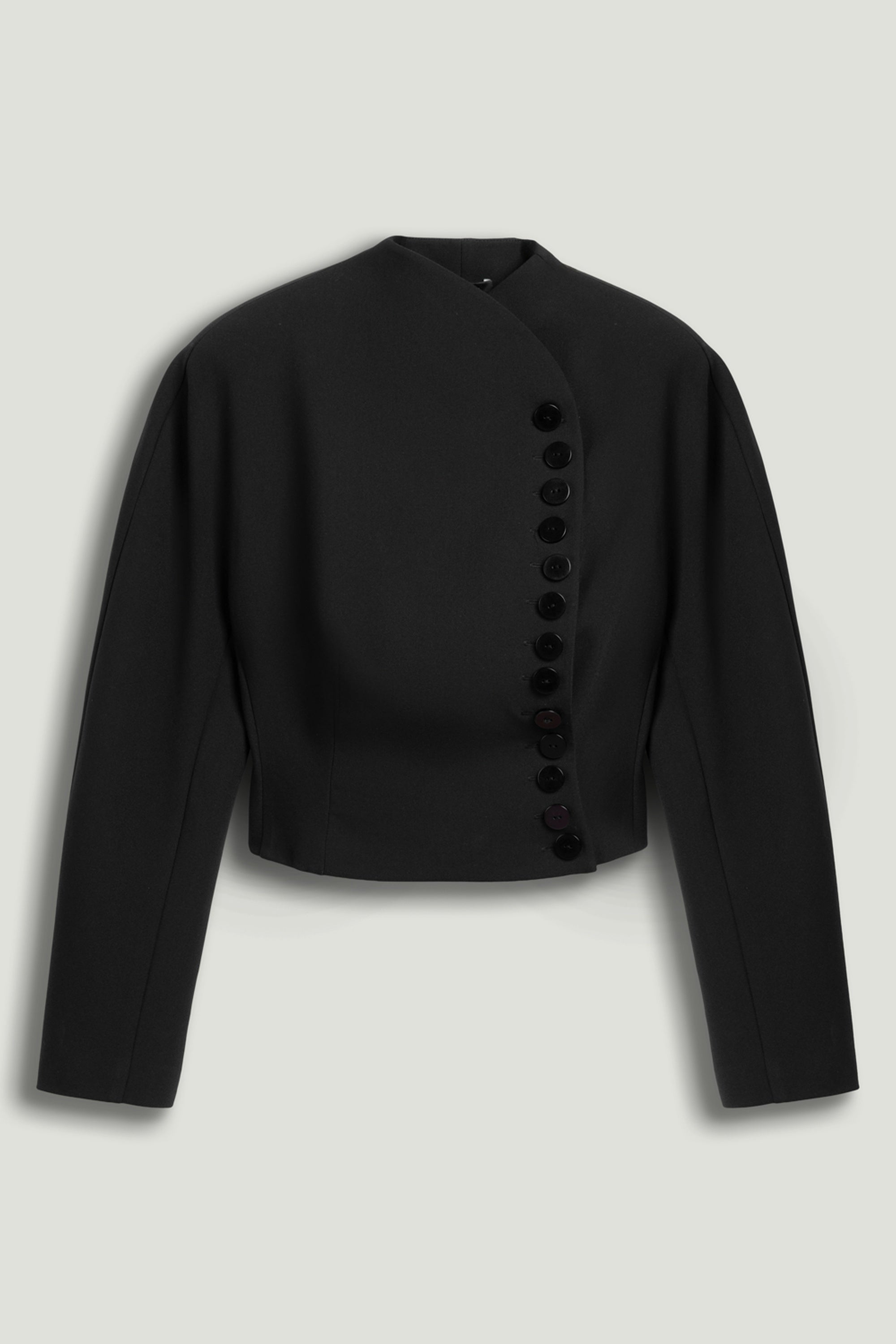 Asymmetric Buttoned Tailored Jacket