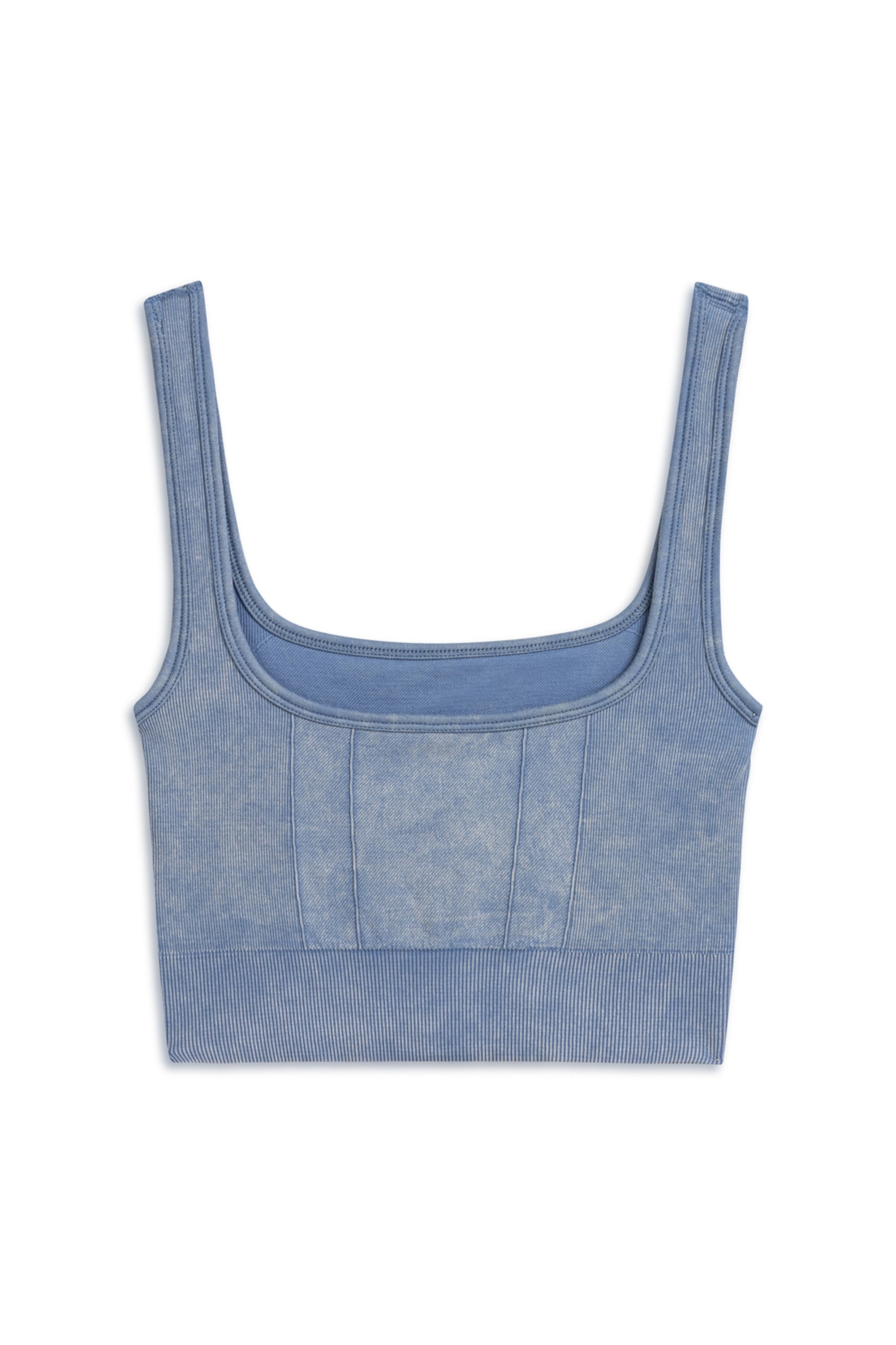 Indigo Ribbed Crop Top