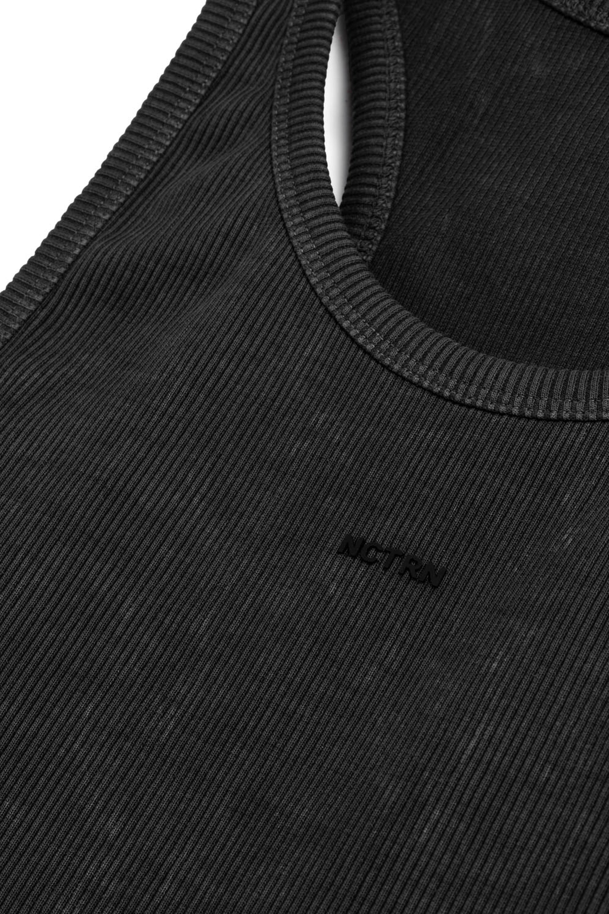 Anthracite Ribbed Crop Top