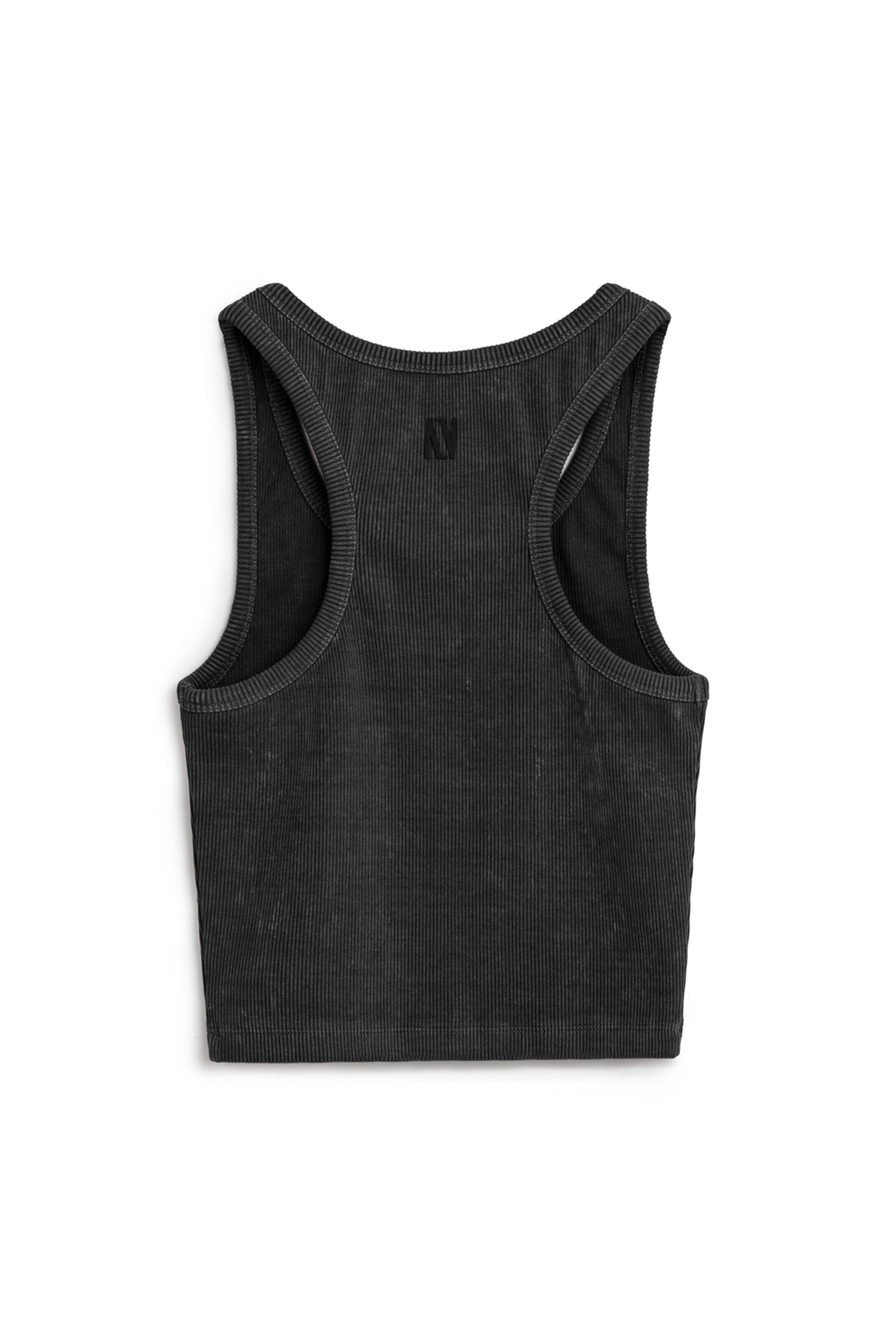 Anthracite Ribbed Crop Top