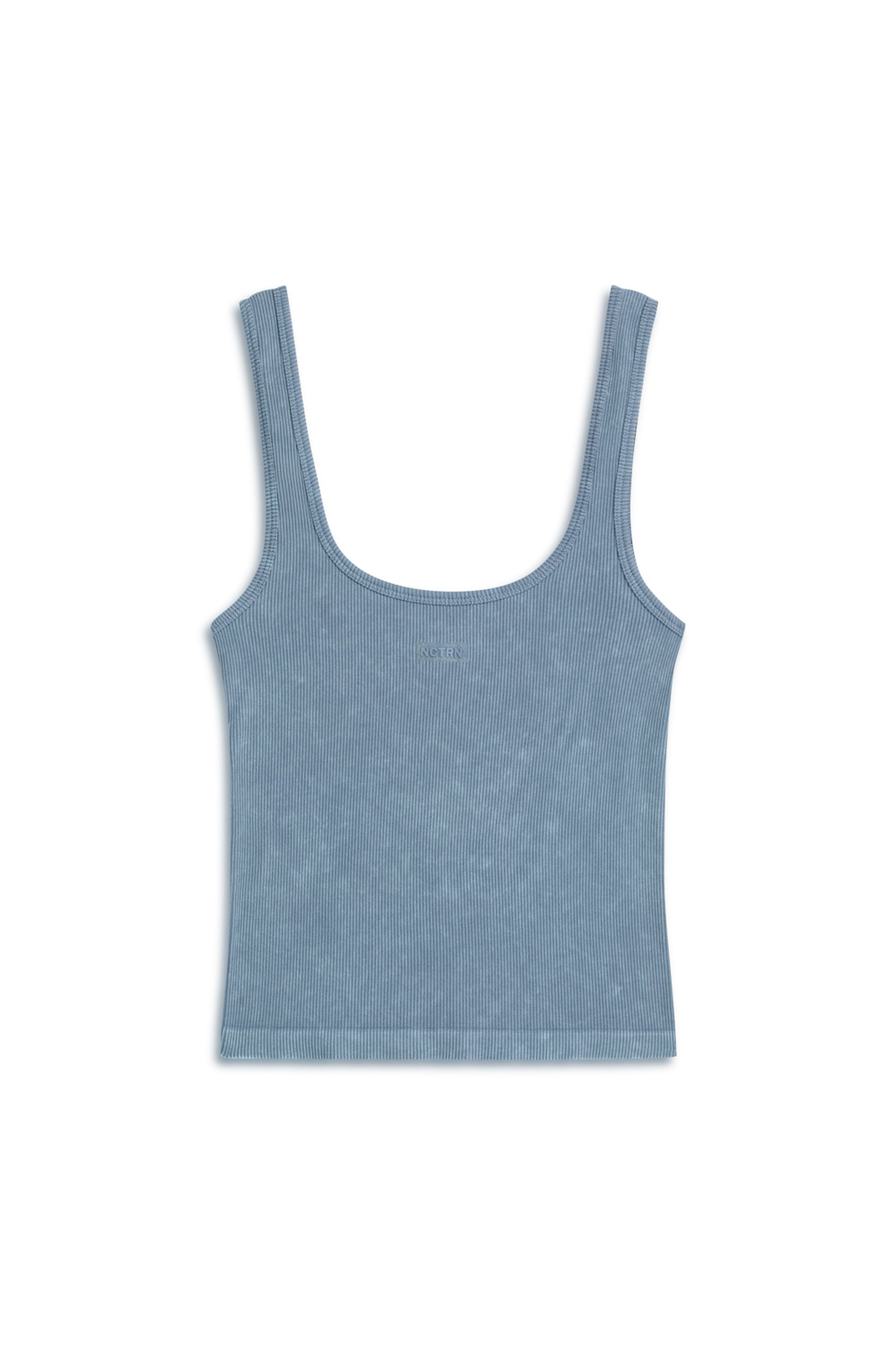 Indigo Printed Detail Crop Top