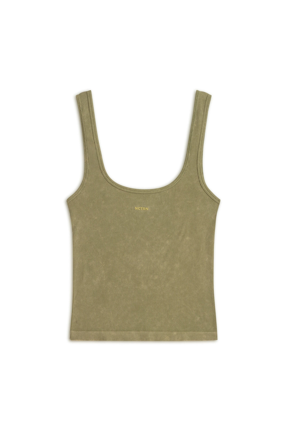 Khaki Printed Detail Crop Top