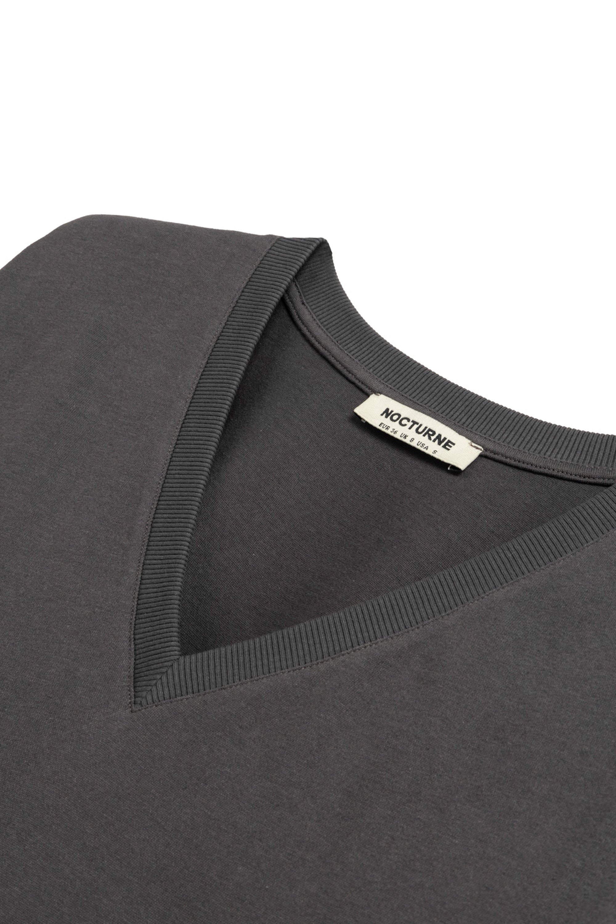 Anthracite V-Neck Padded T-Shirt