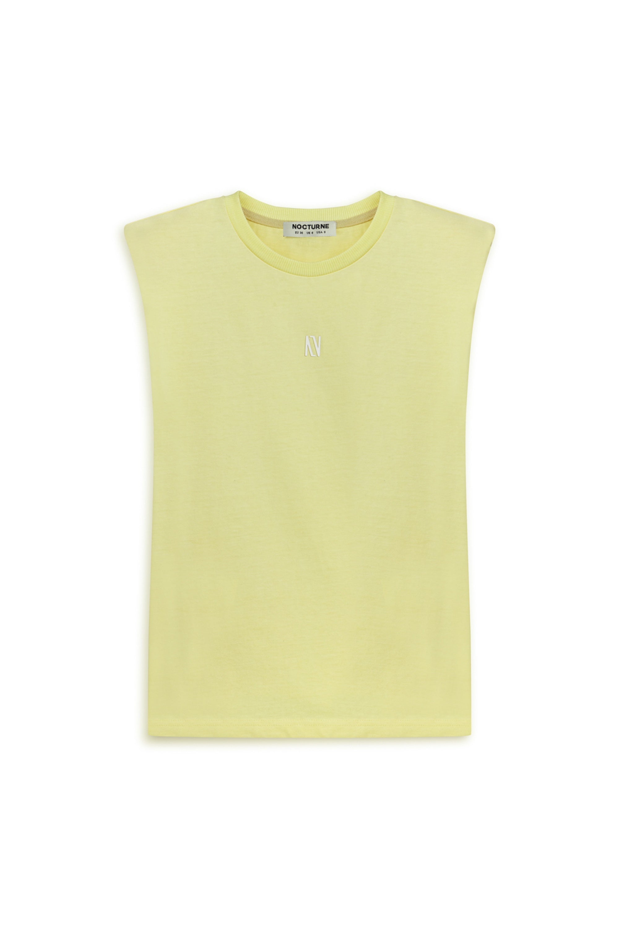 Yellow Padded Basic T-Shirt