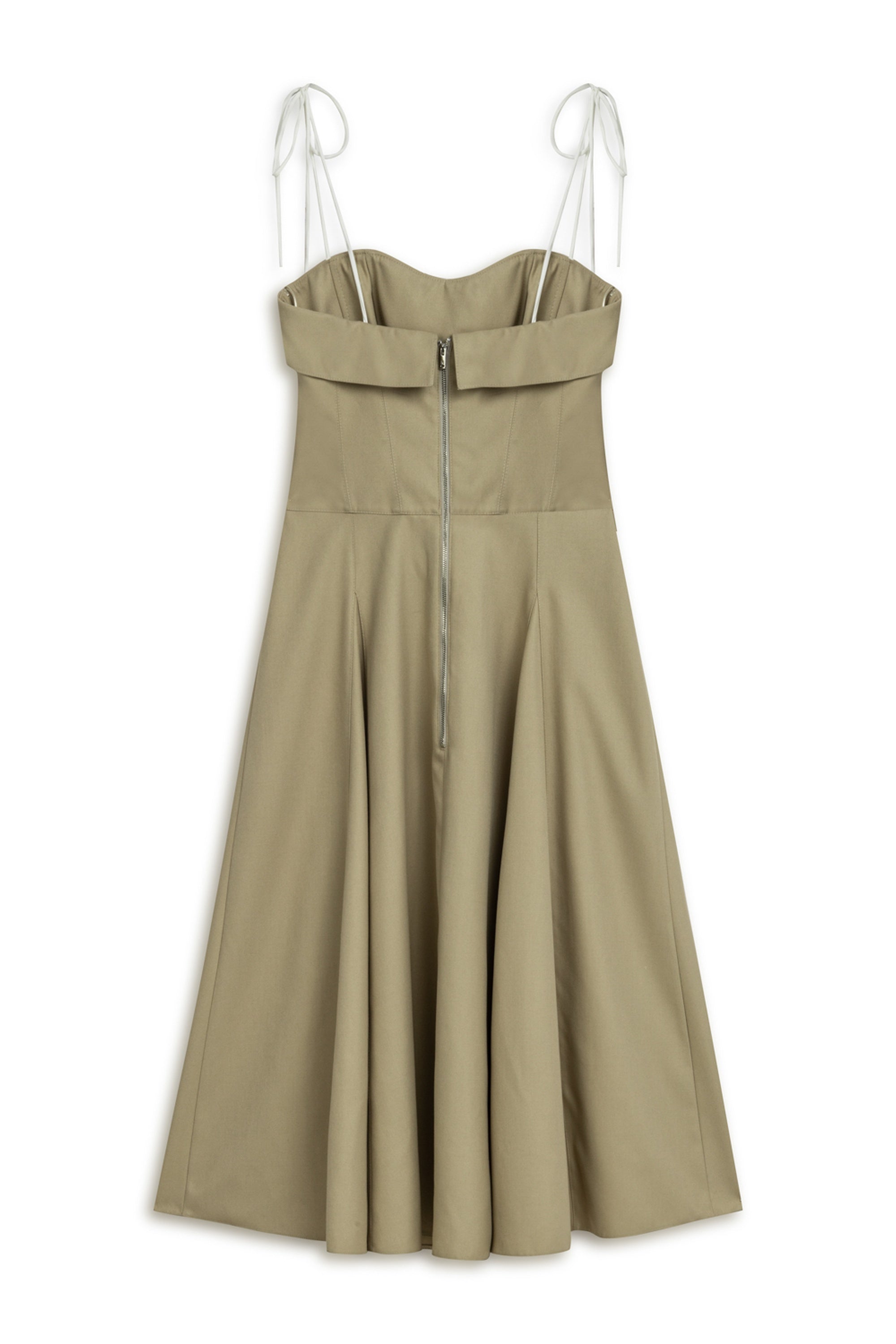 Beige Corset Look Dress