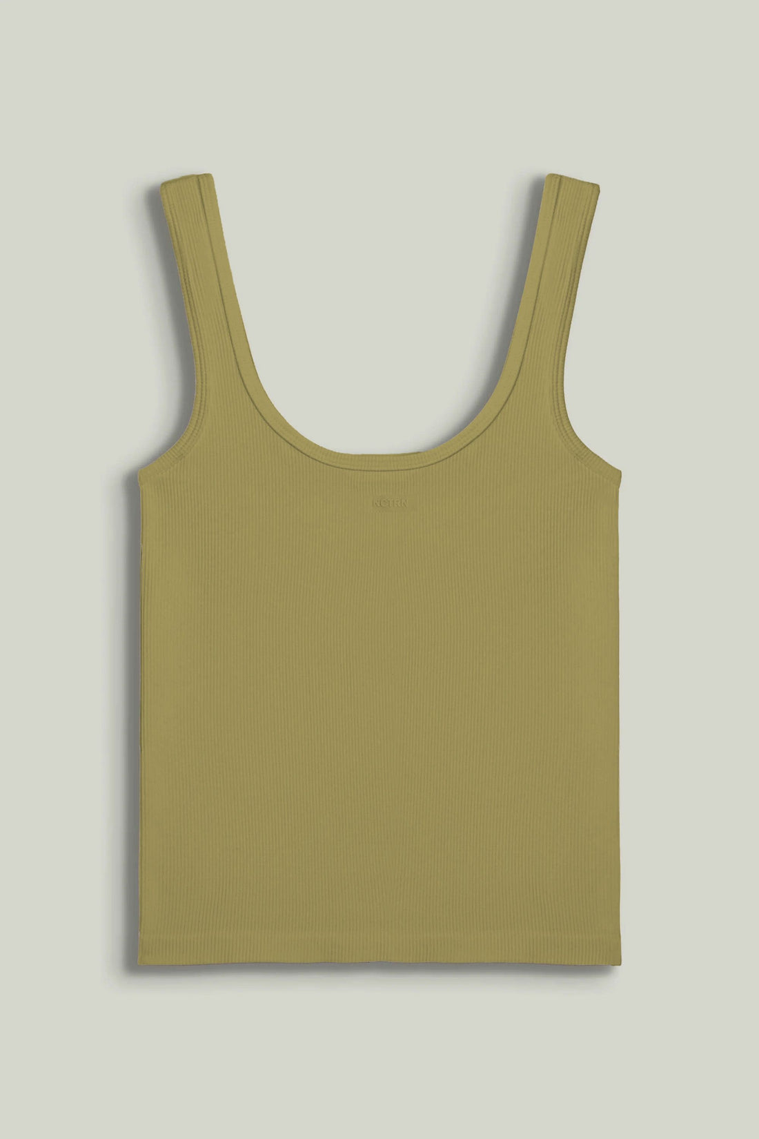 Khaki Printed Sleeveless Crop Top