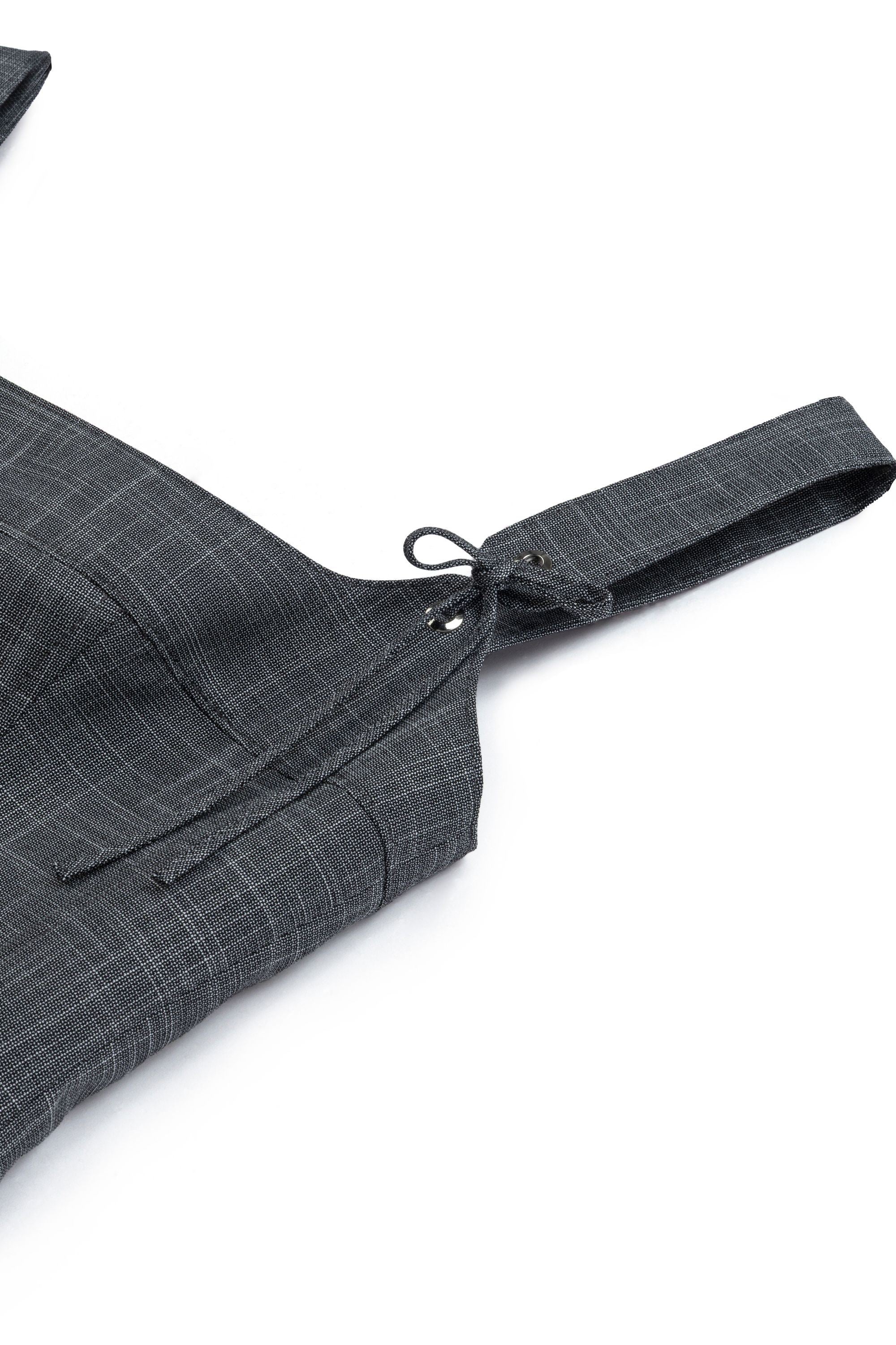 Grey Eyelet Tie Detail Blouse