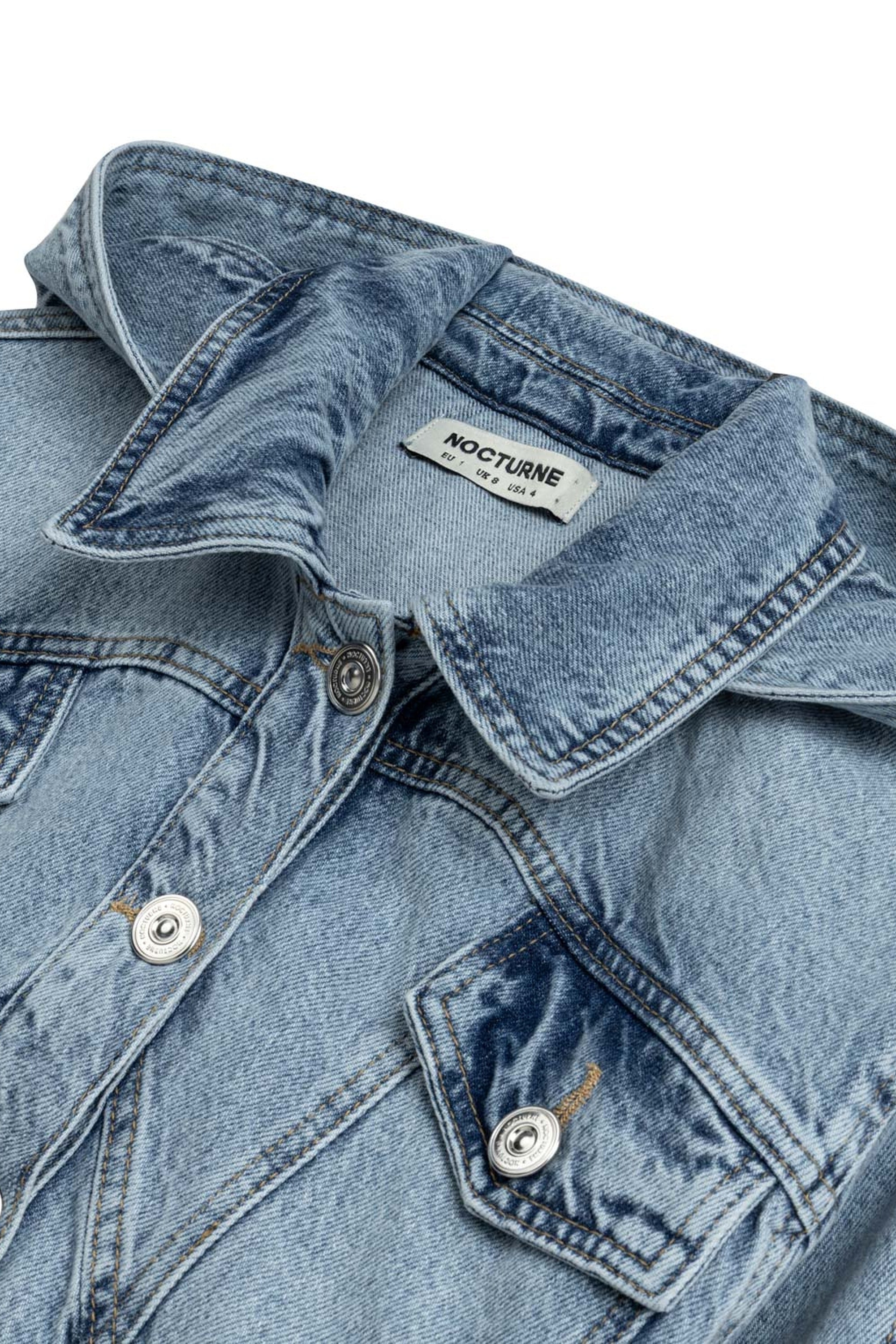 Blue Hooded Denim Jacket