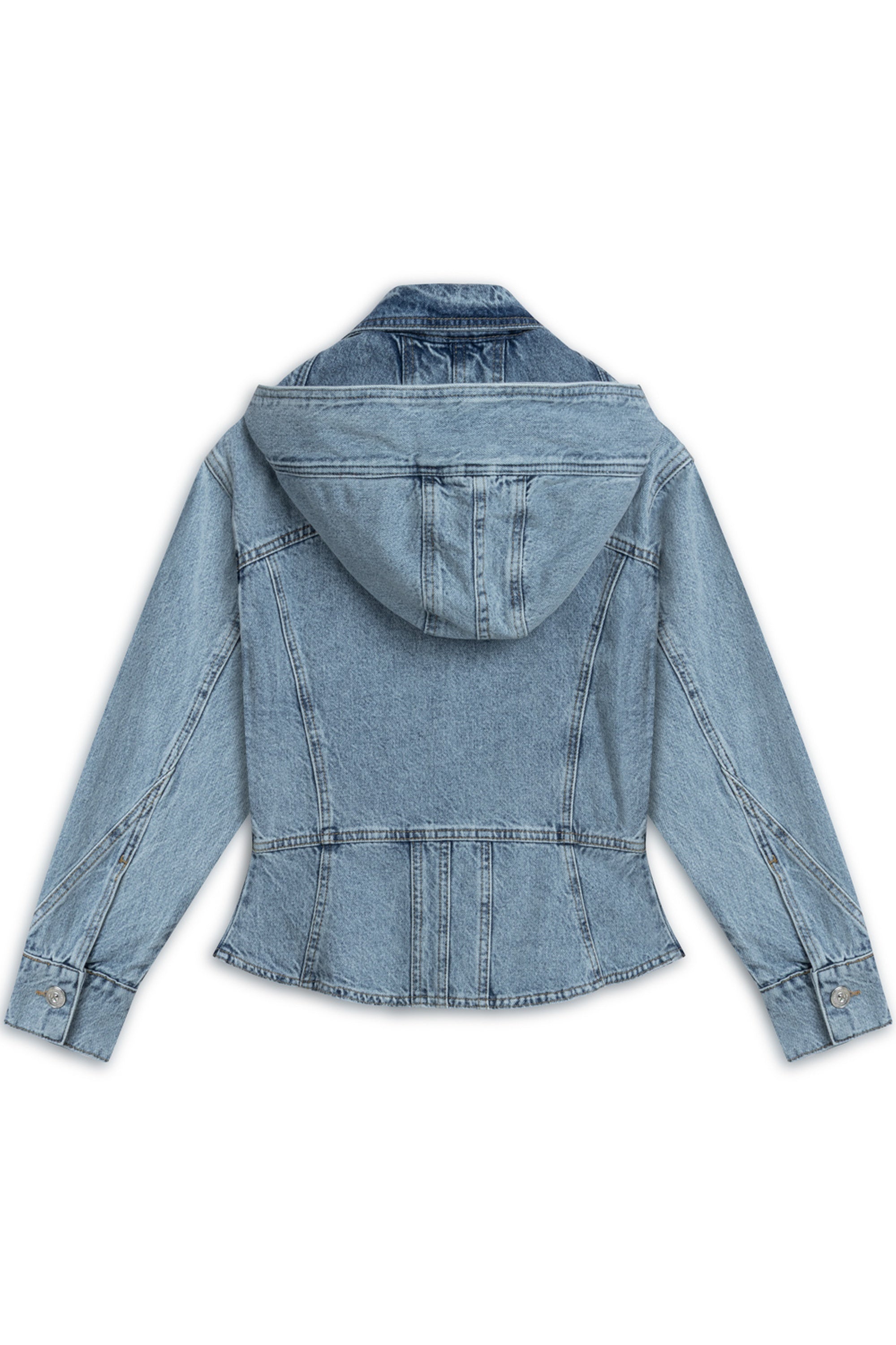 Blue Hooded Denim Jacket