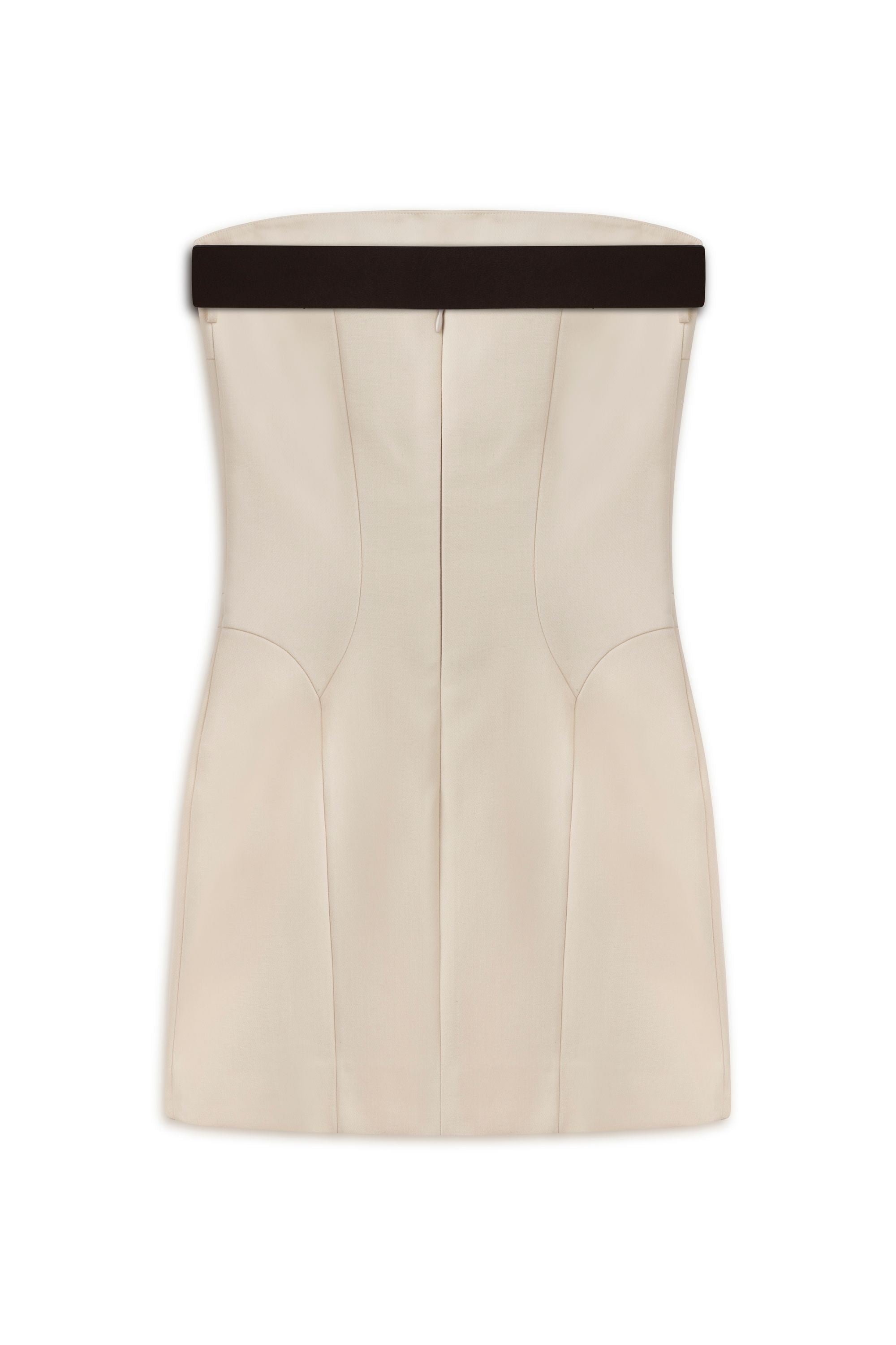 Beige Belt Detailed Mini Dress