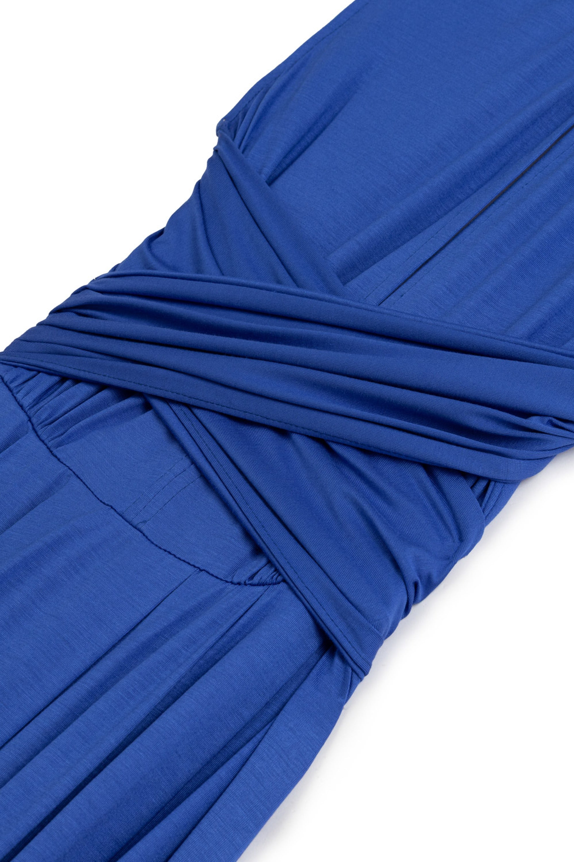 Blue Maxi Dress with Belt Detail