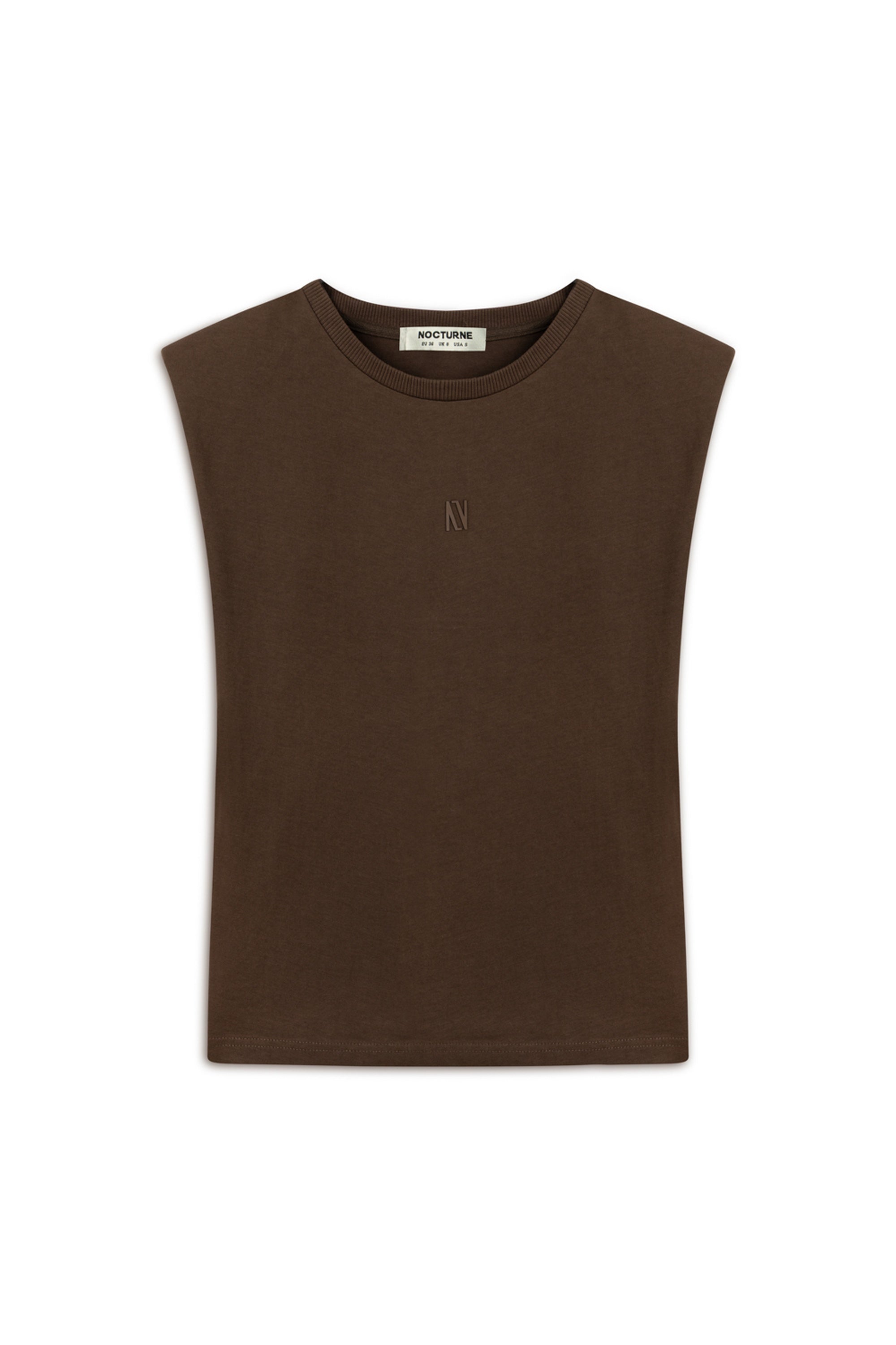 Coffee Padded Basic T-Shirt