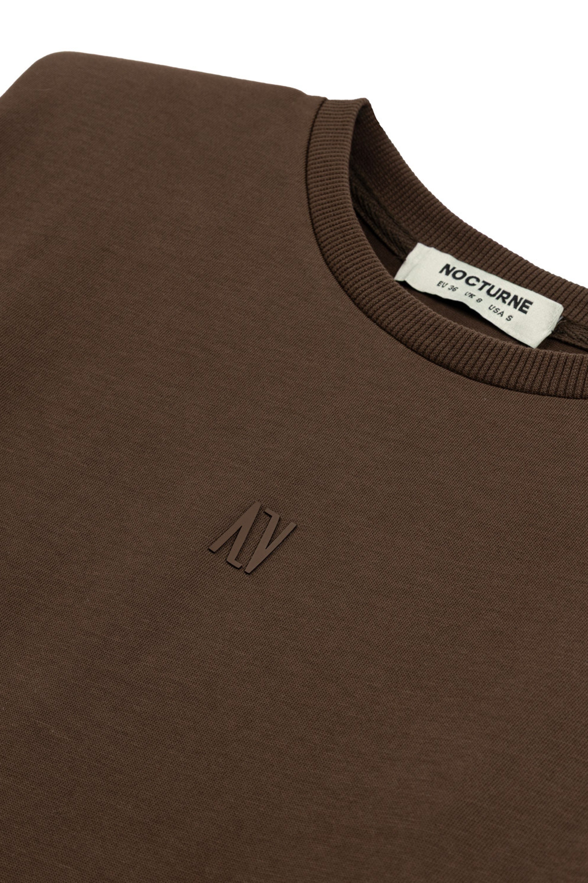 Coffee Padded Basic T-Shirt