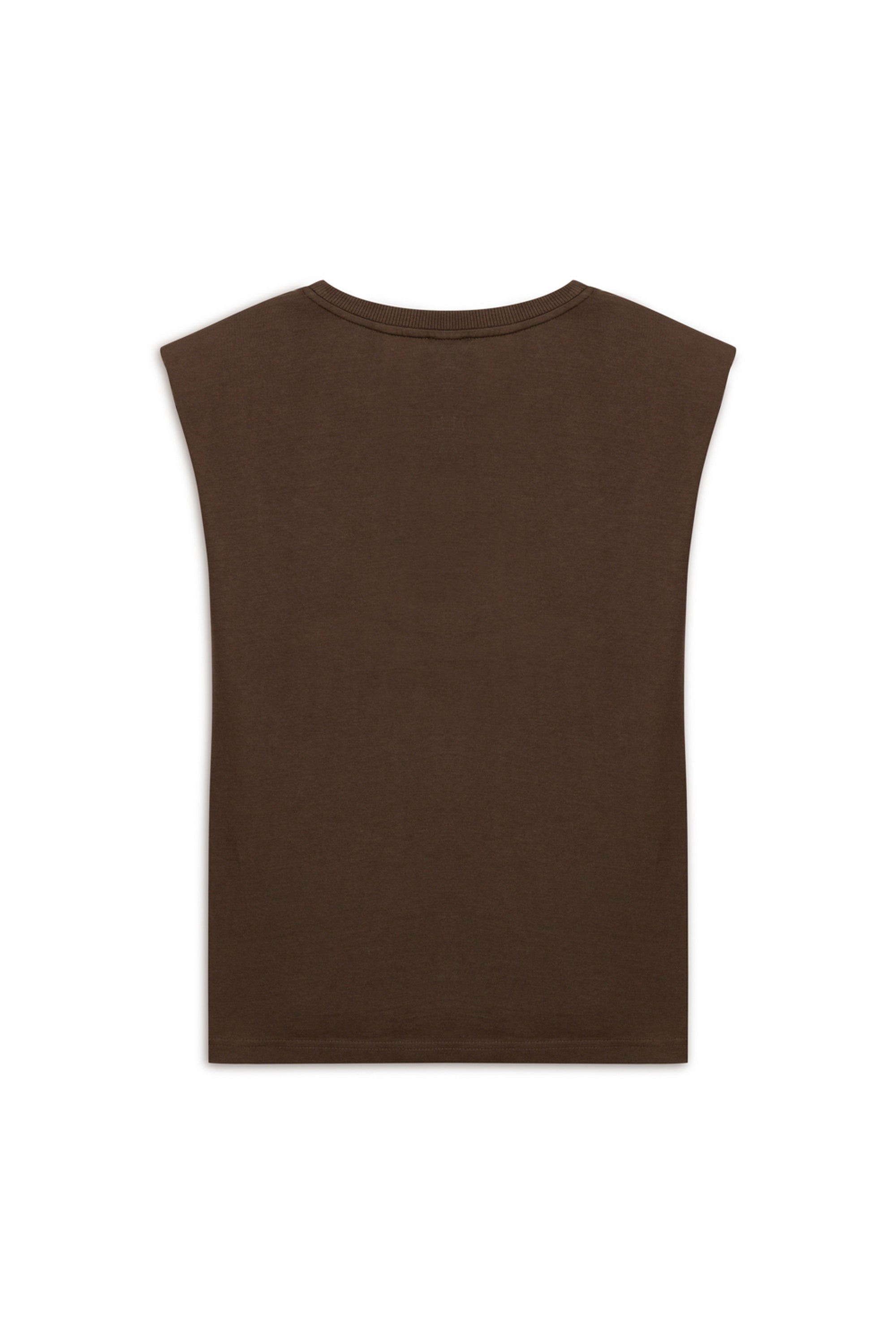 Coffee Padded Basic T-Shirt