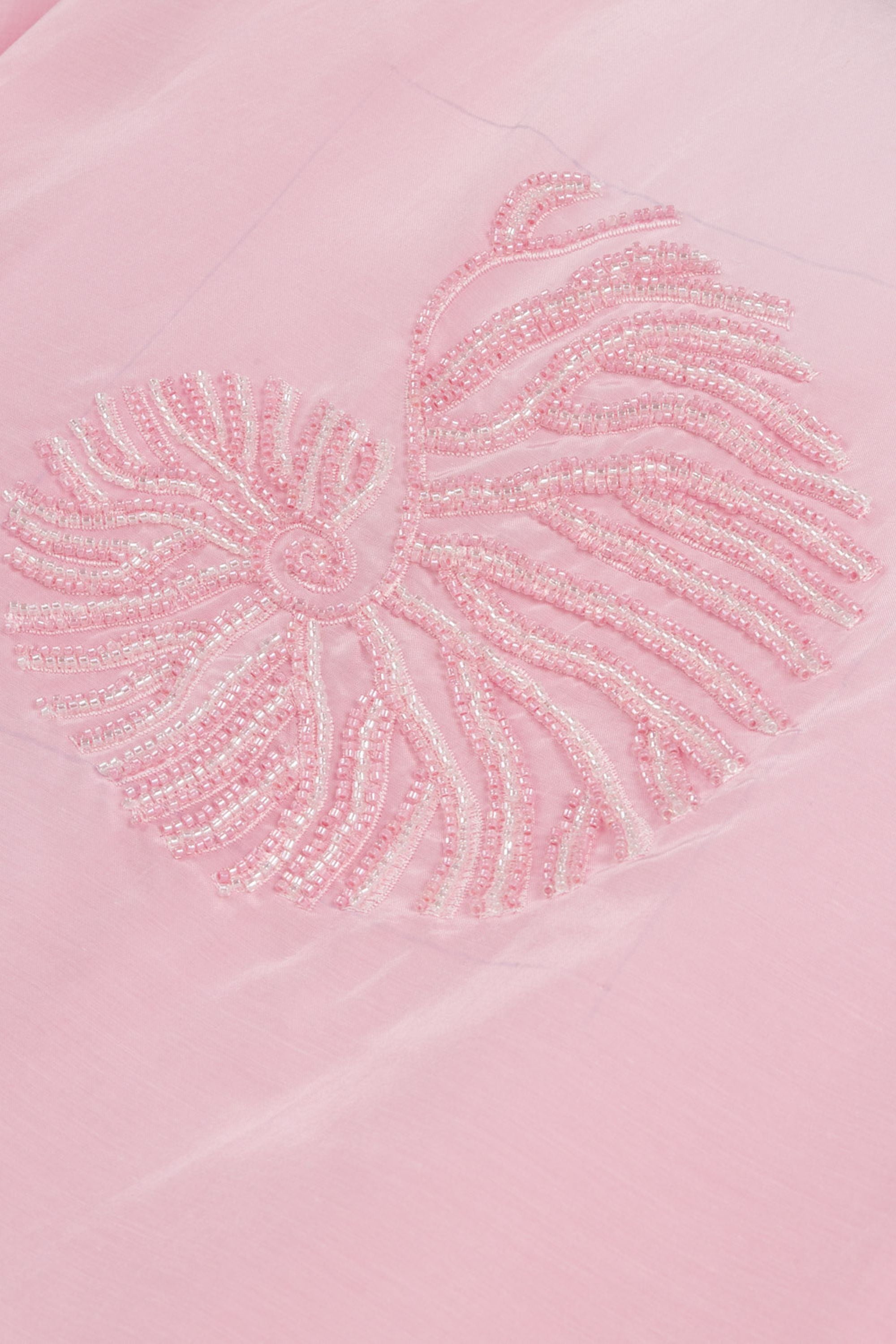 Pink Beaded Embroidered Shirt