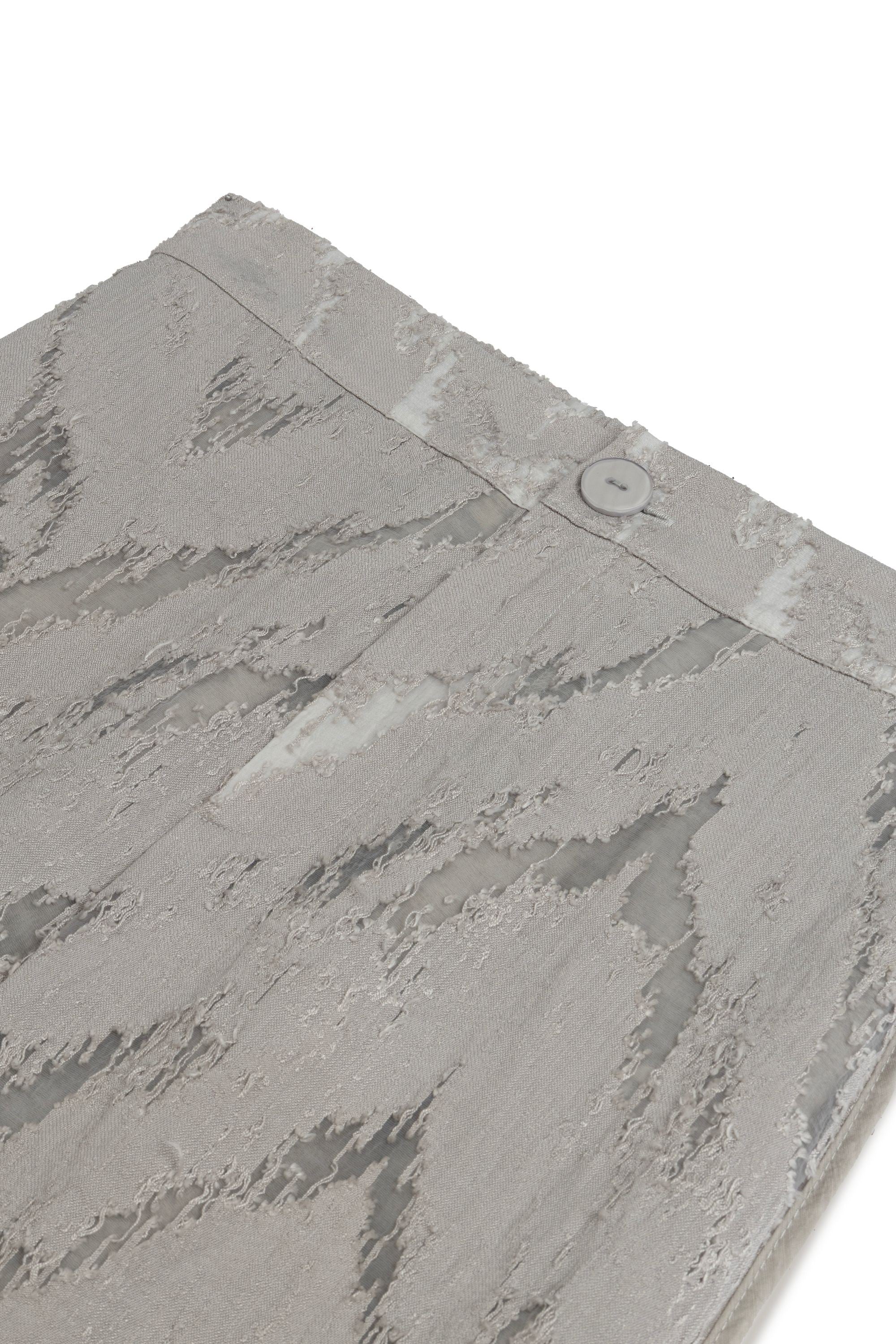 Gray Relaxed Fit Jacquard Pants