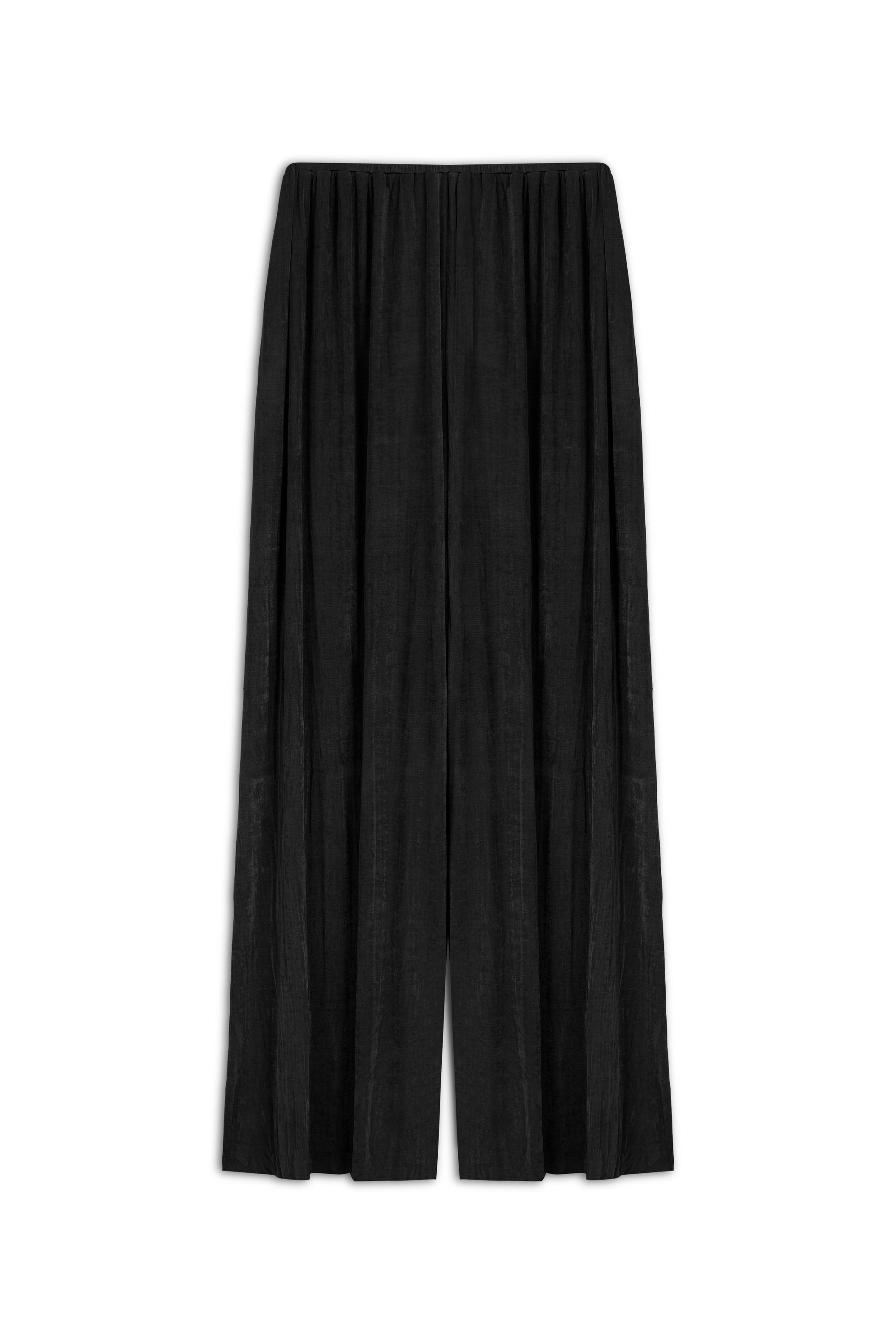 Black Flowy Wide Leg Pants