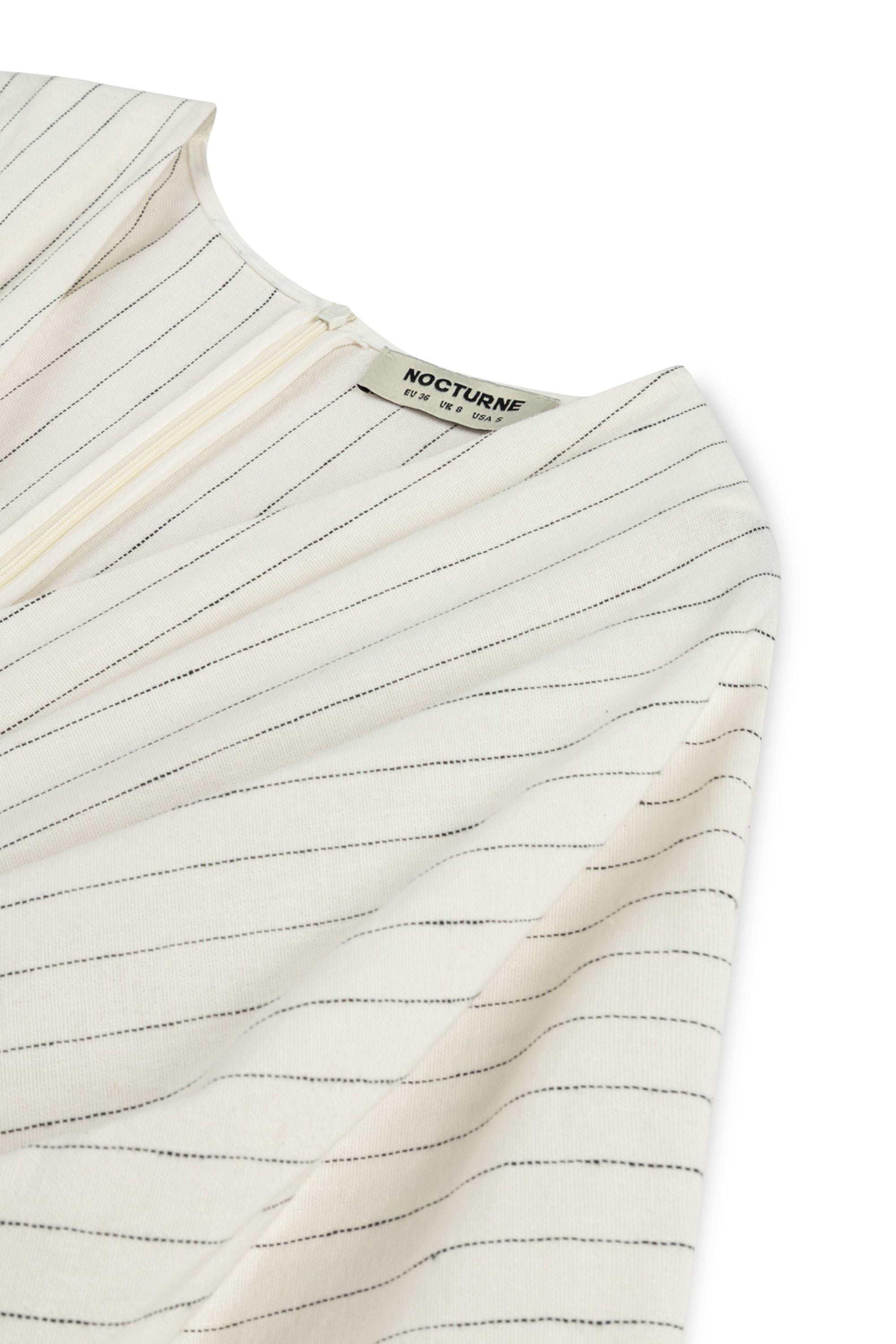 Ecru Batwing Sleeve Belted Midi Dress