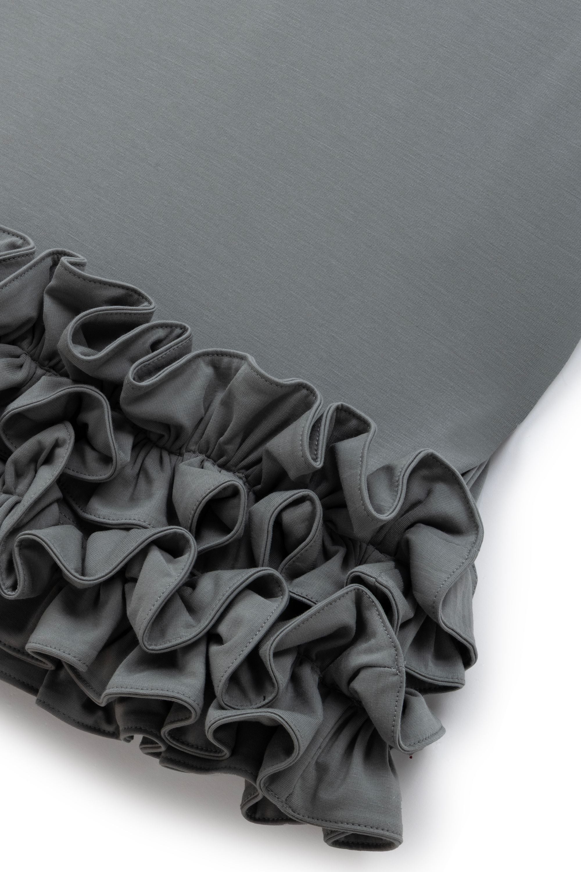 Mink Jersey Maxi Dress with Ruffle Detail