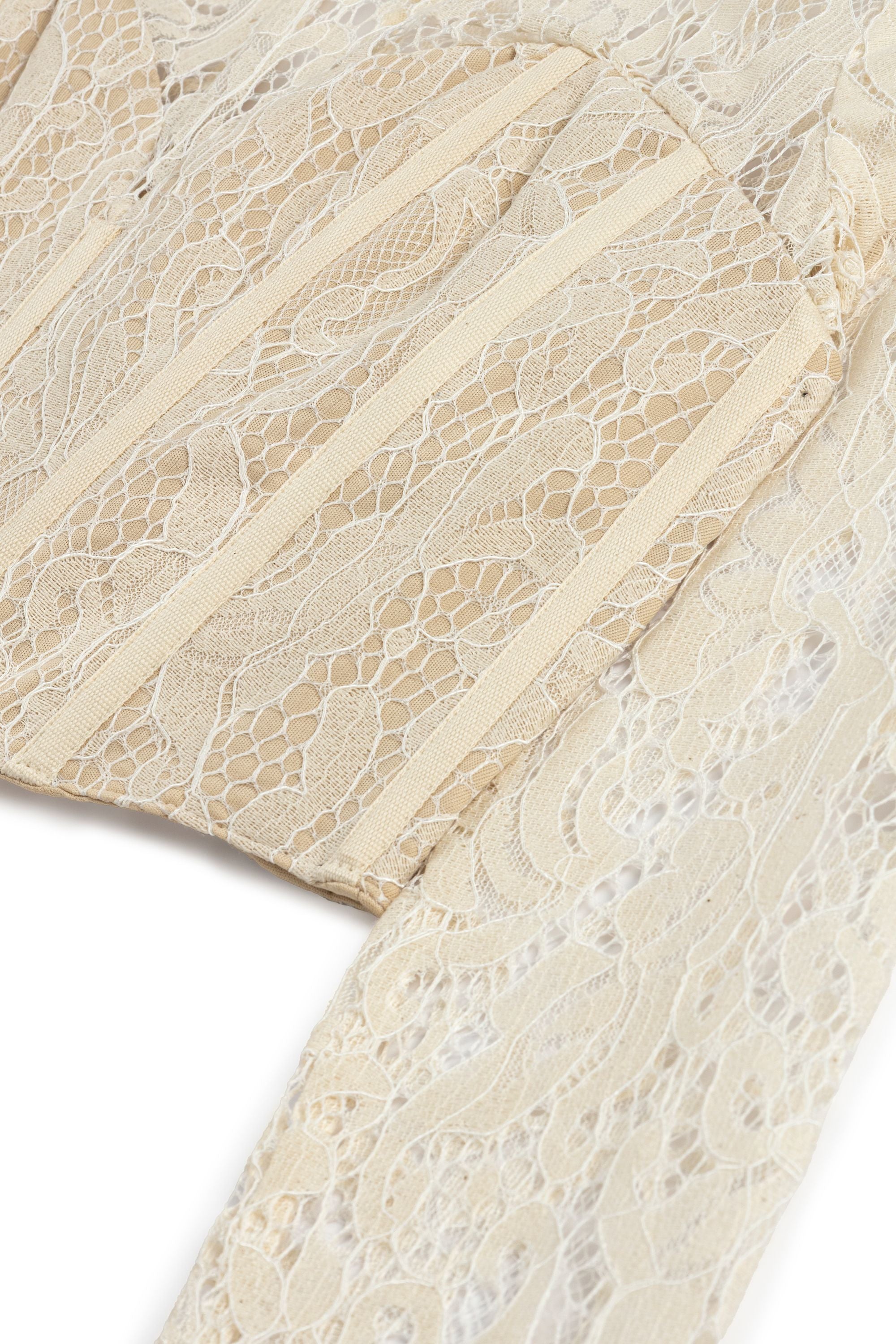 Corset-Look Lace Blouse (Final Sale)