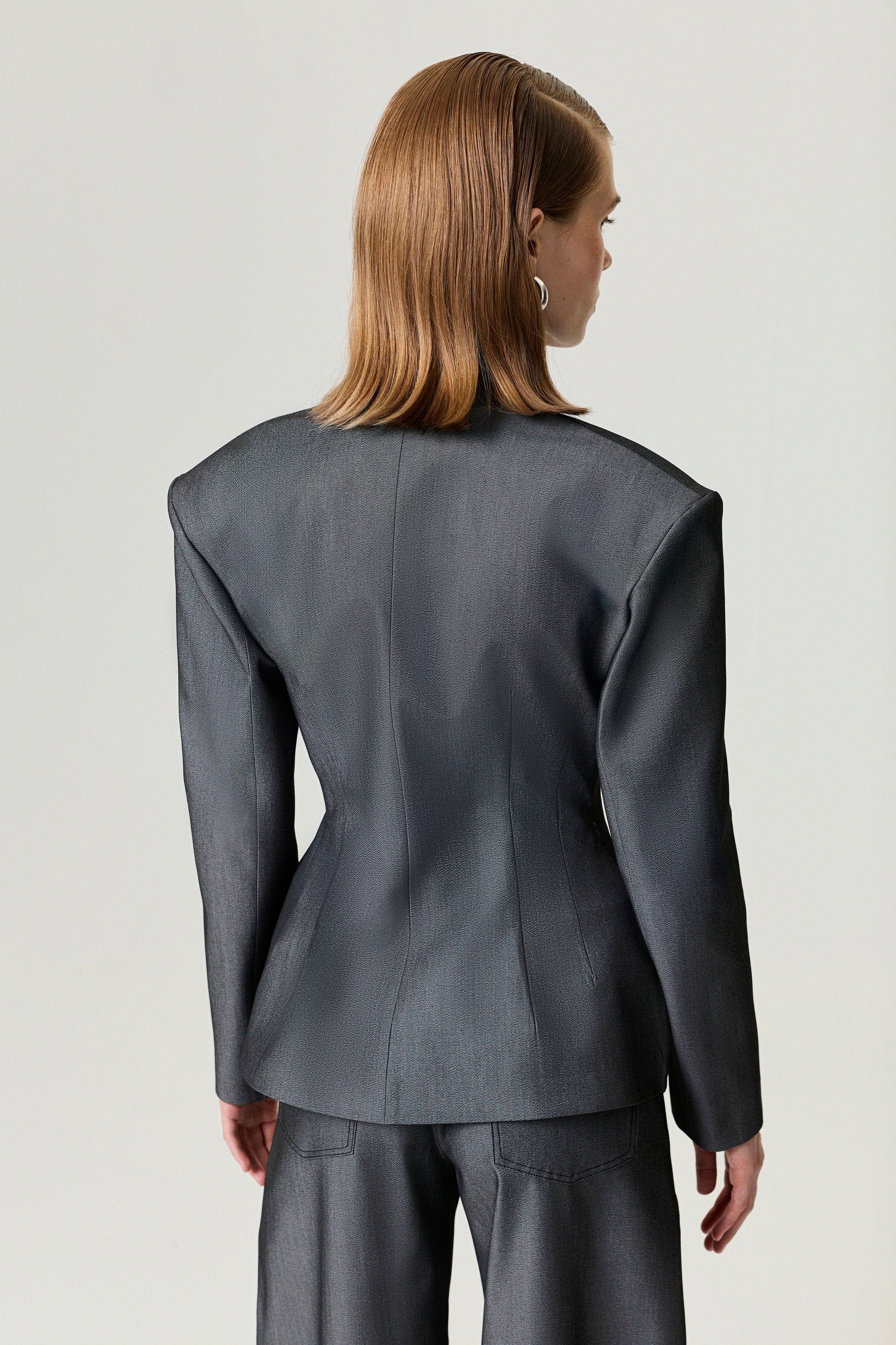 Structured Padded High-Neck Jacket