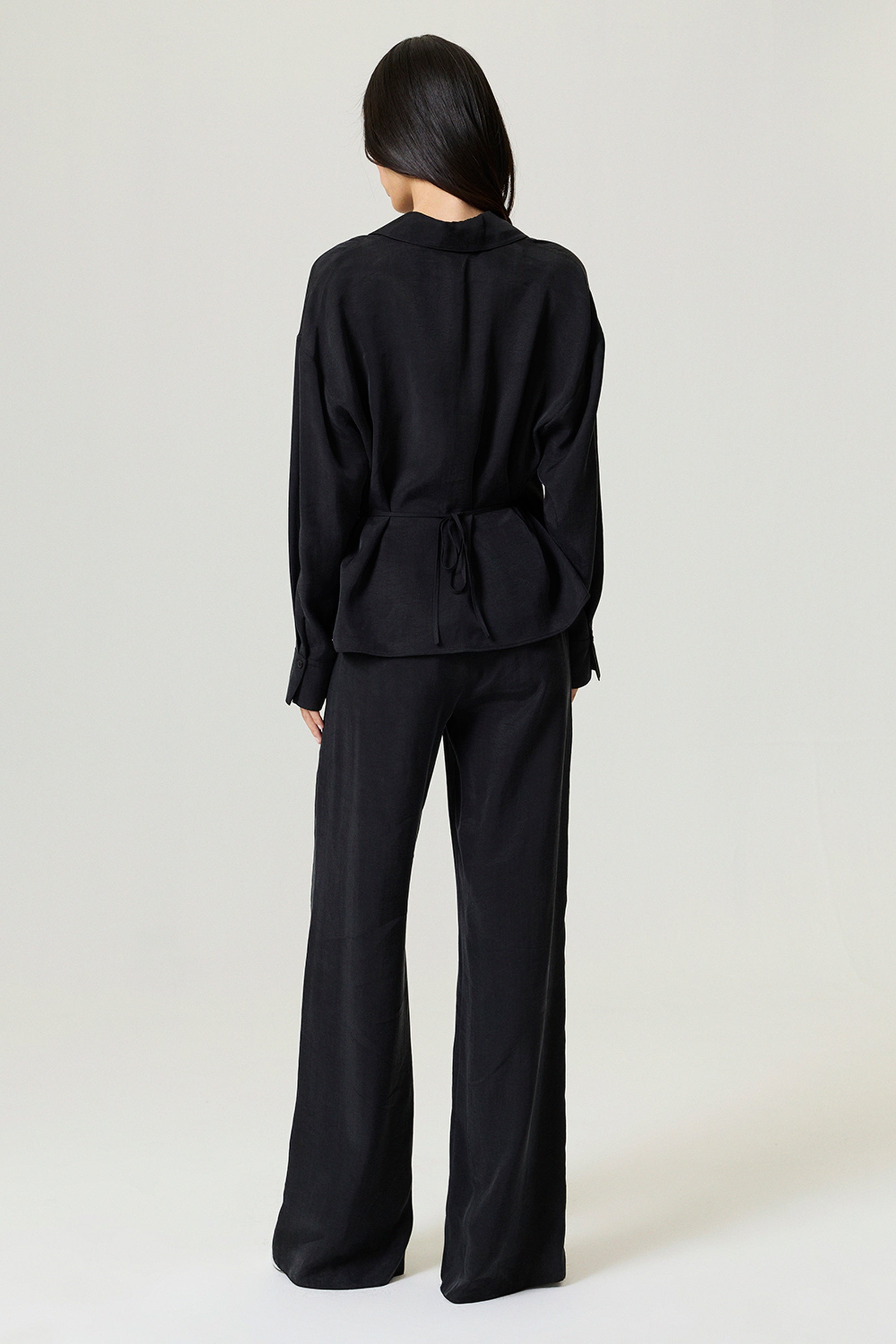 Relaxed Fluid Pants with Elastic Waist