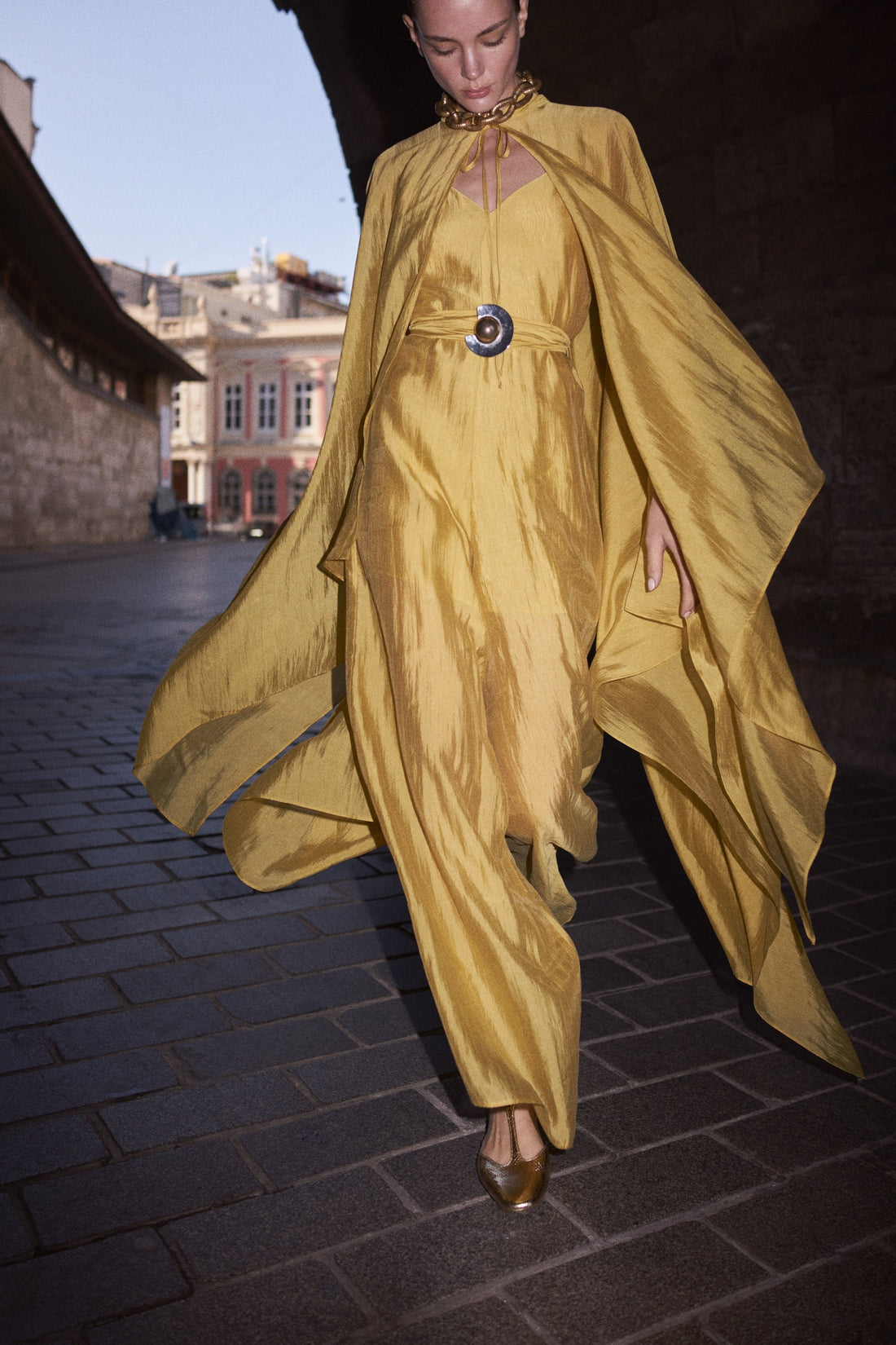 Yellow Metal Accessory Overalls