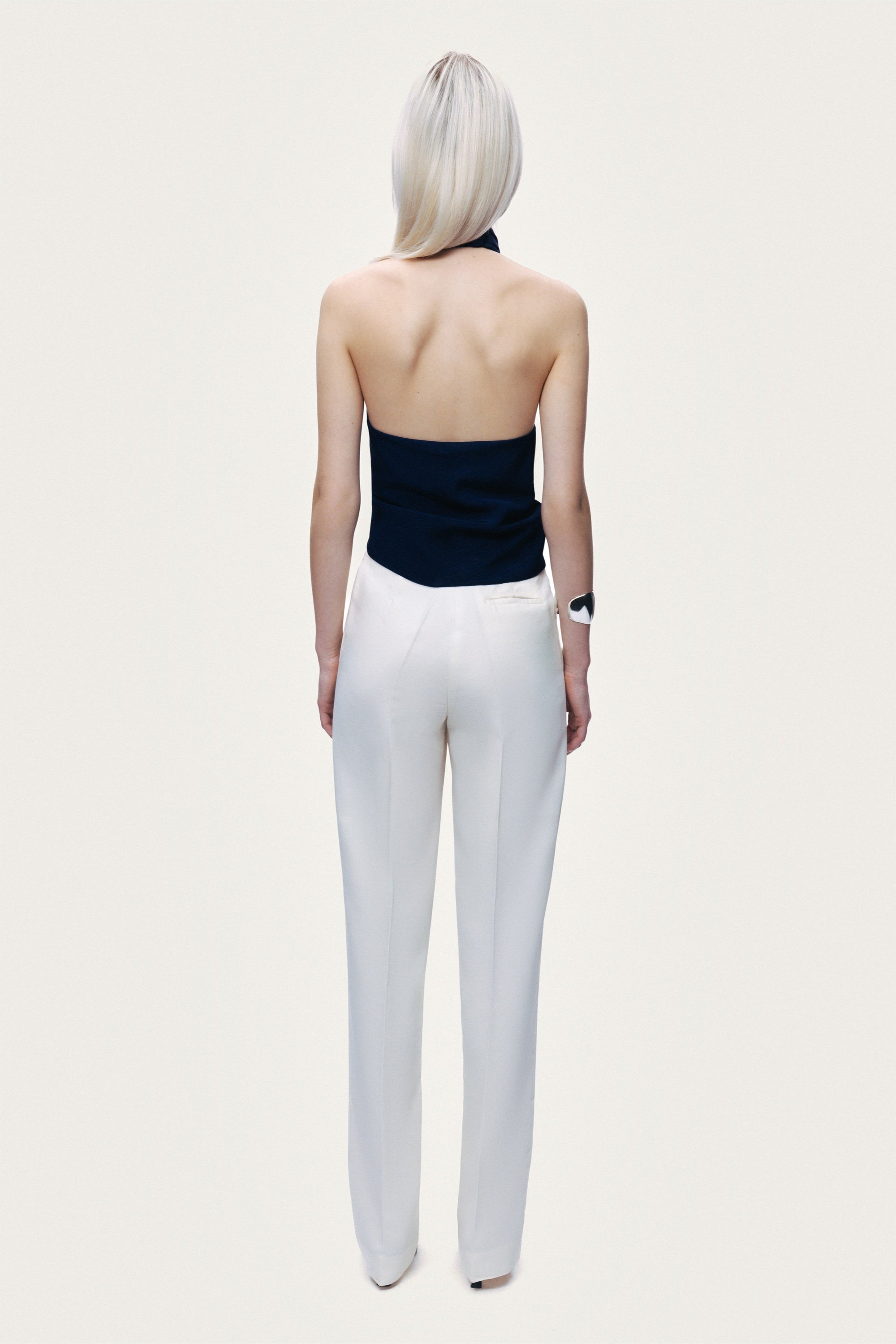 Embellished Halter-Neck Bustier Top