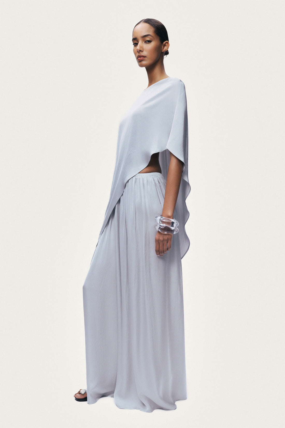 Asymmetric-Detail Blouse