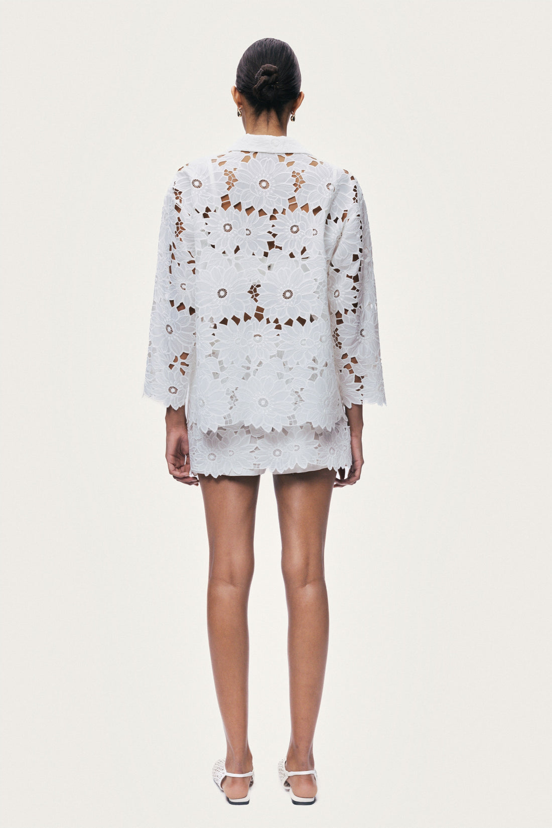 Broderie-Trim Mini Skort