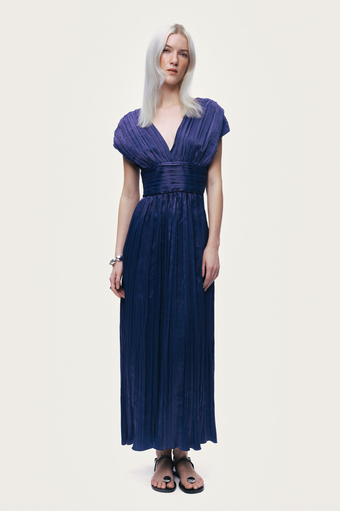 V-Neck Midi Dress