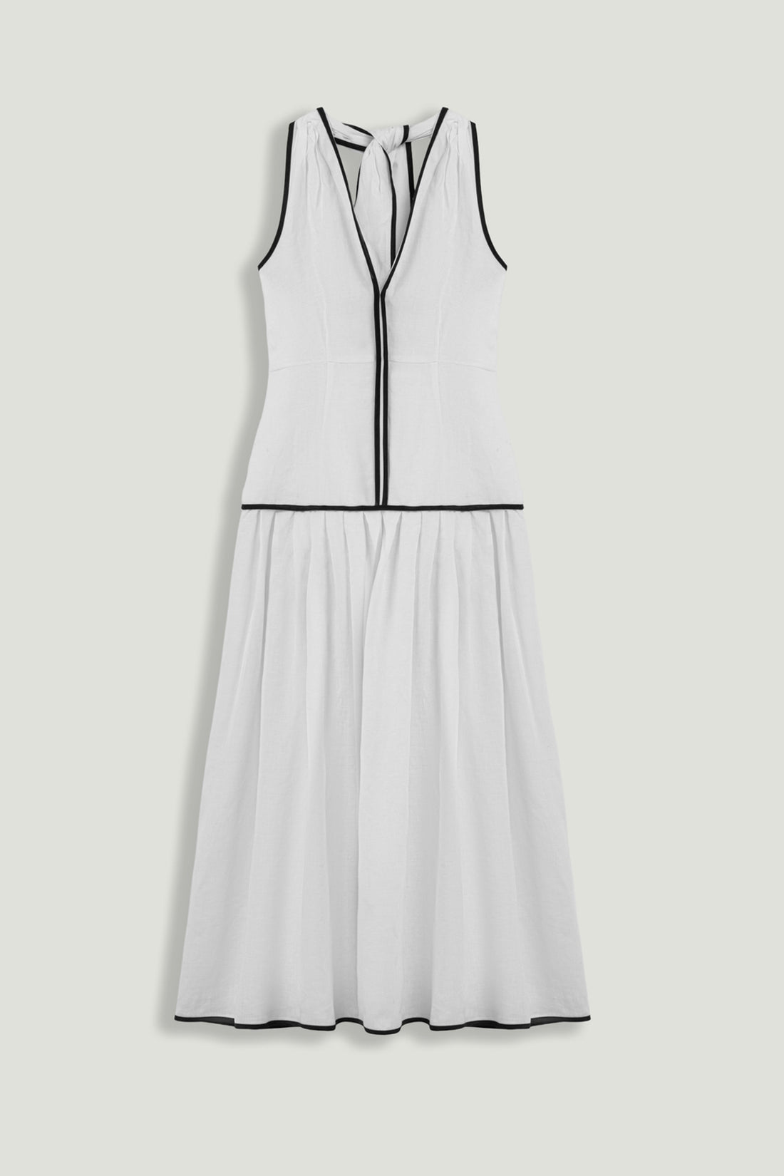 Binding Detail Halterneck Midi Dress