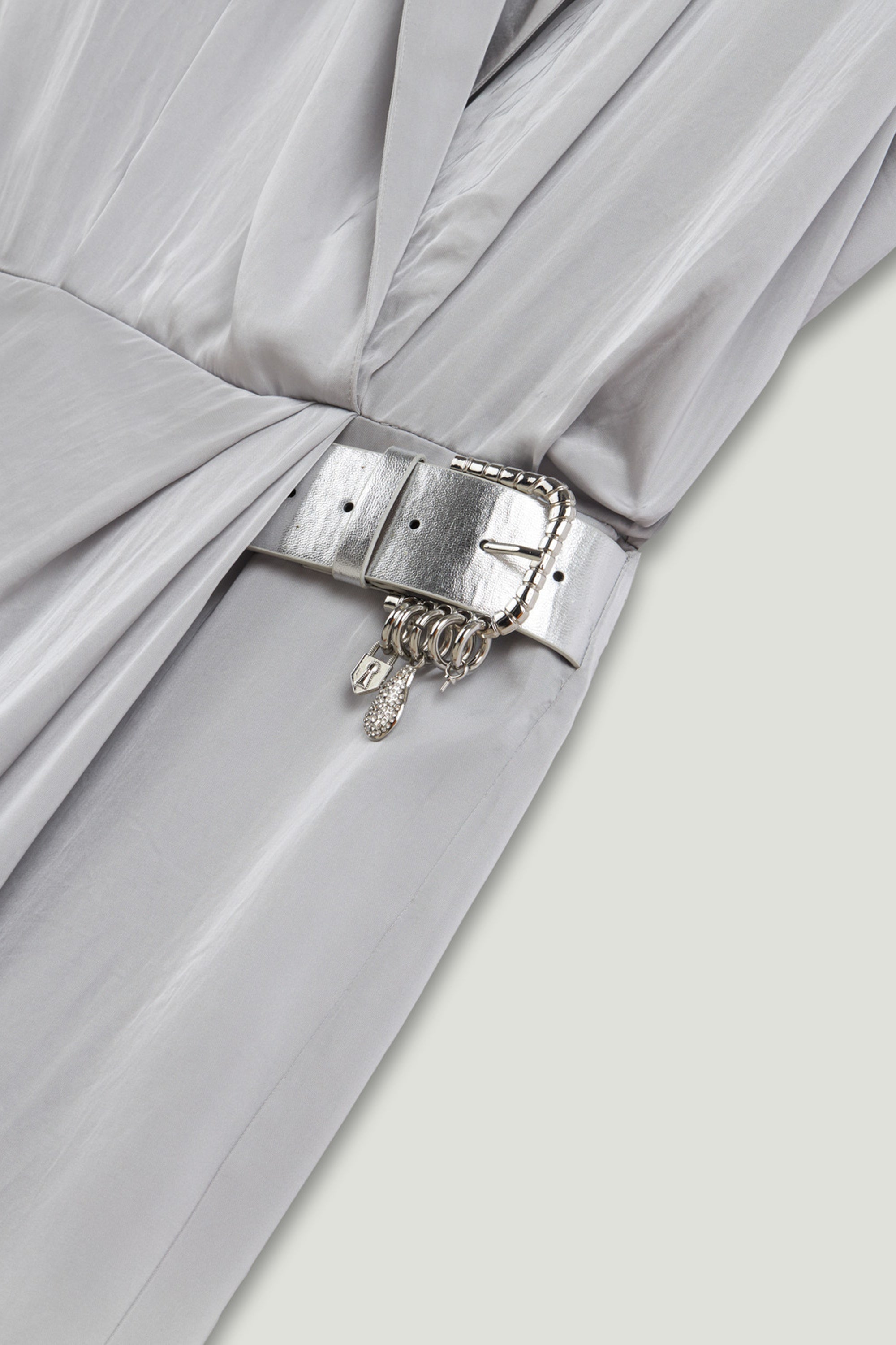 Embellished Belt-Detail Maxi Dress