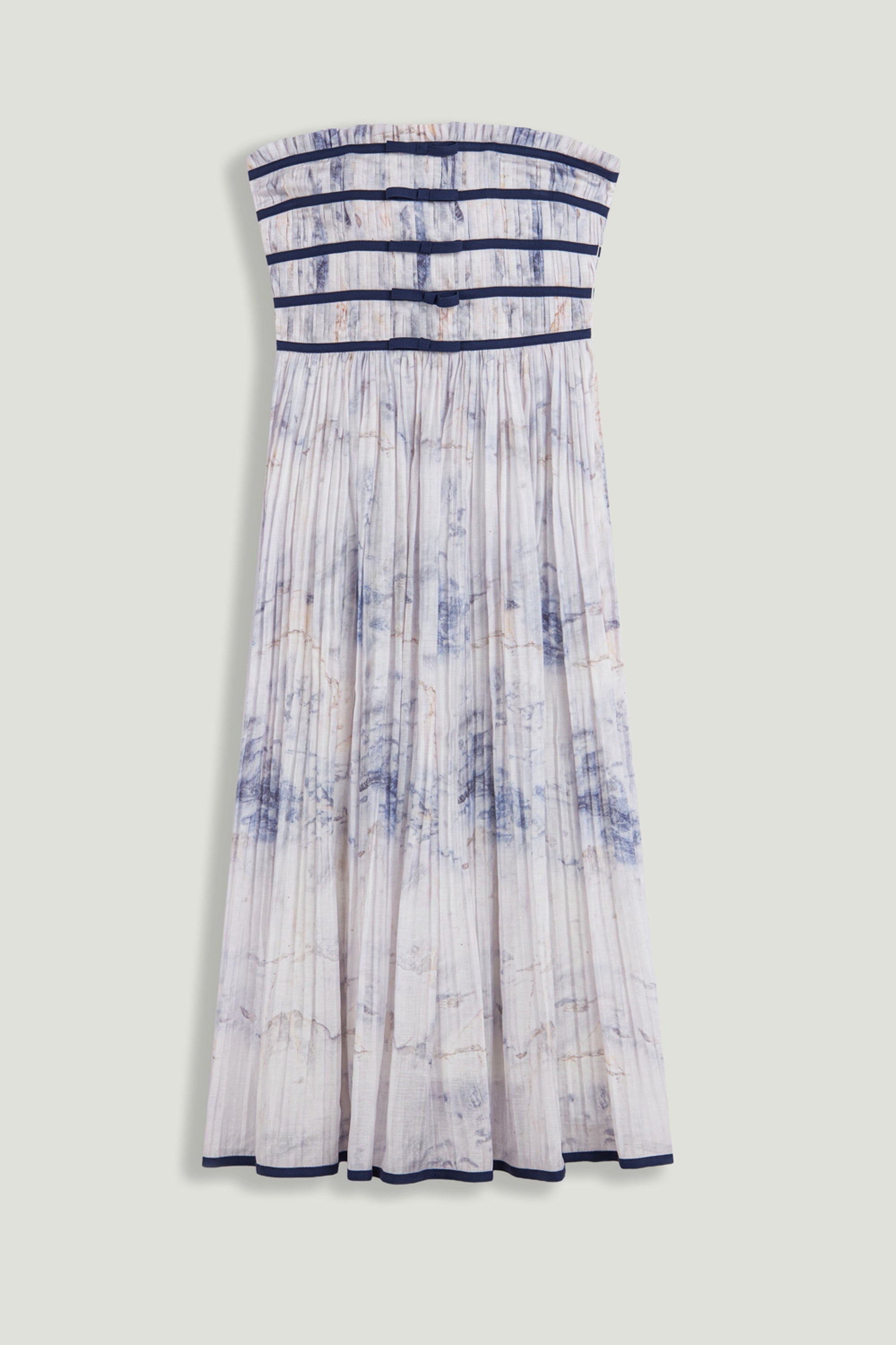 Bow Detail Strapless Midi Dress