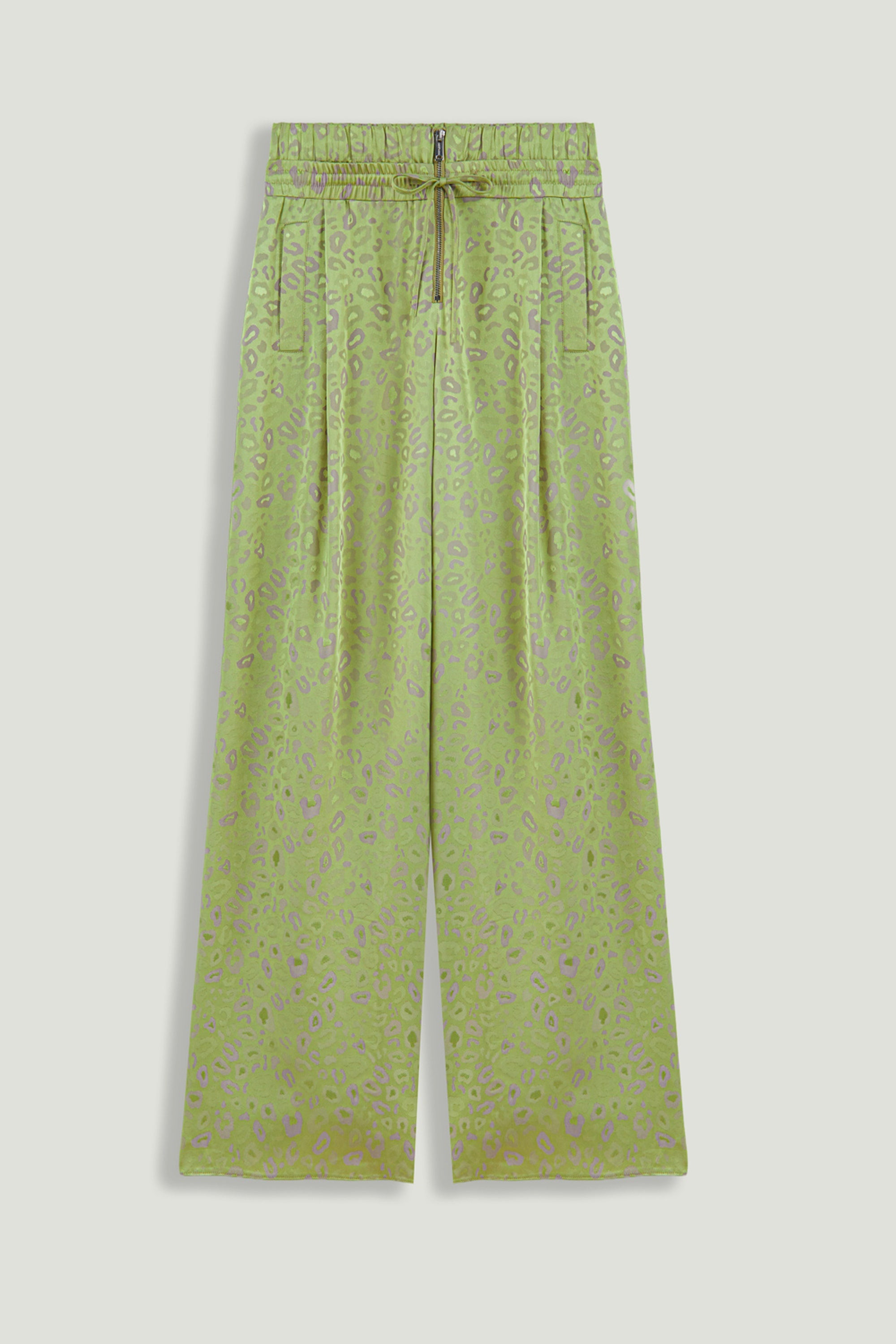 Printed Wide-Leg Trousers