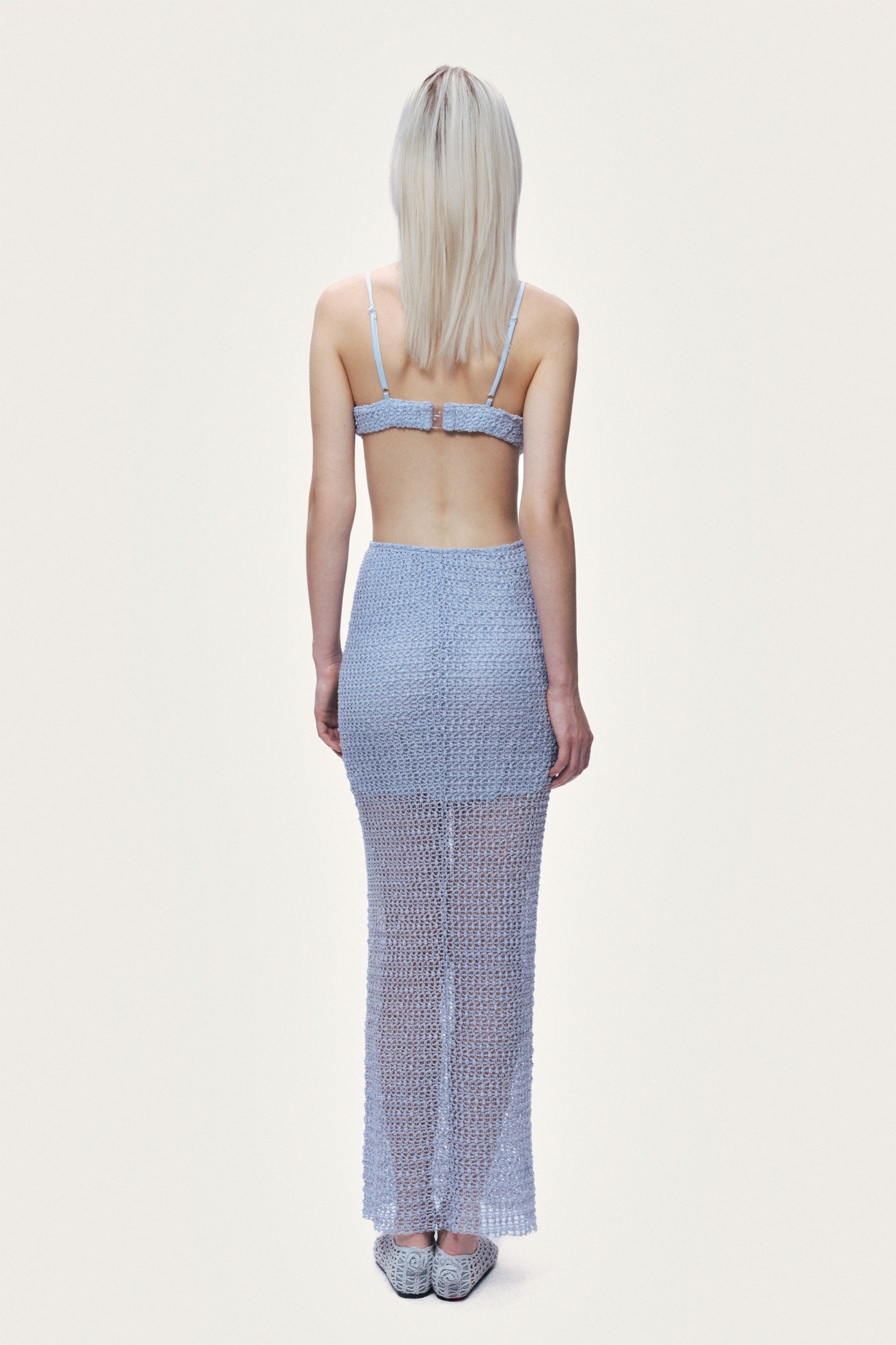Mesh Detail Maxi Skirt
